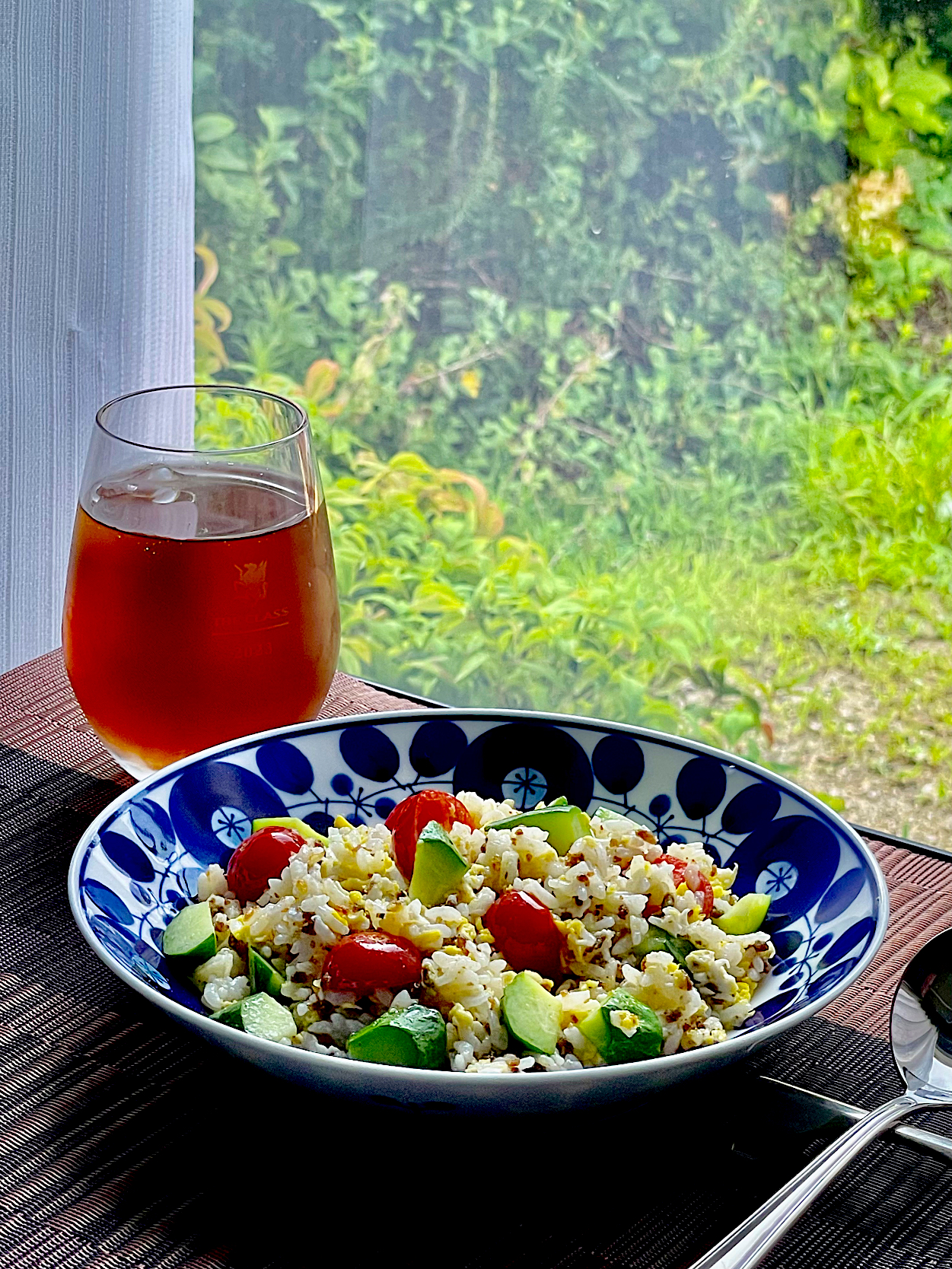 『夏野菜のガーリックペッパー炒飯』✨✨✨完熟赤胡椒の使い方。😋