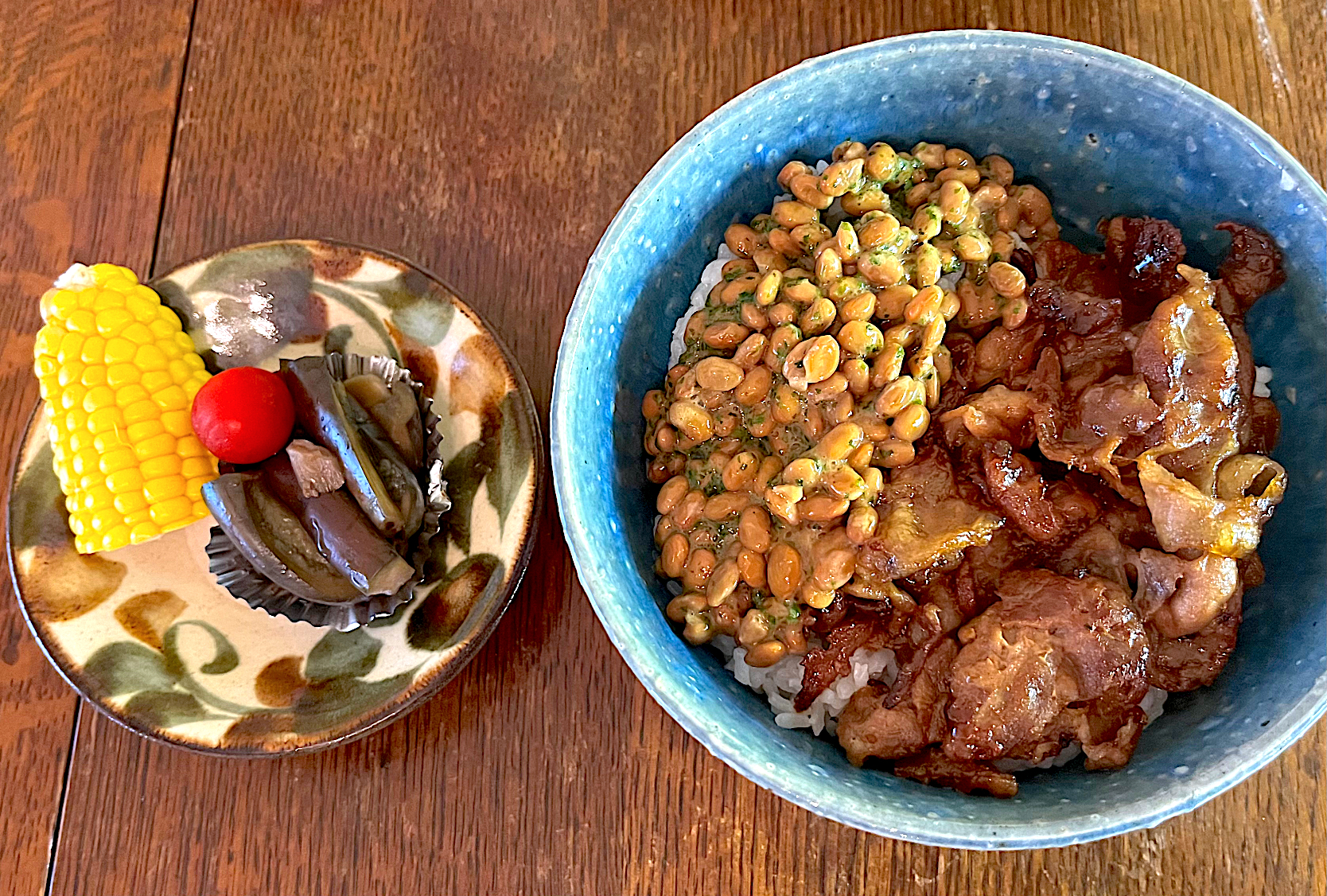 ランチ♯ネバネバ豚丼♯夏野菜グランプリ