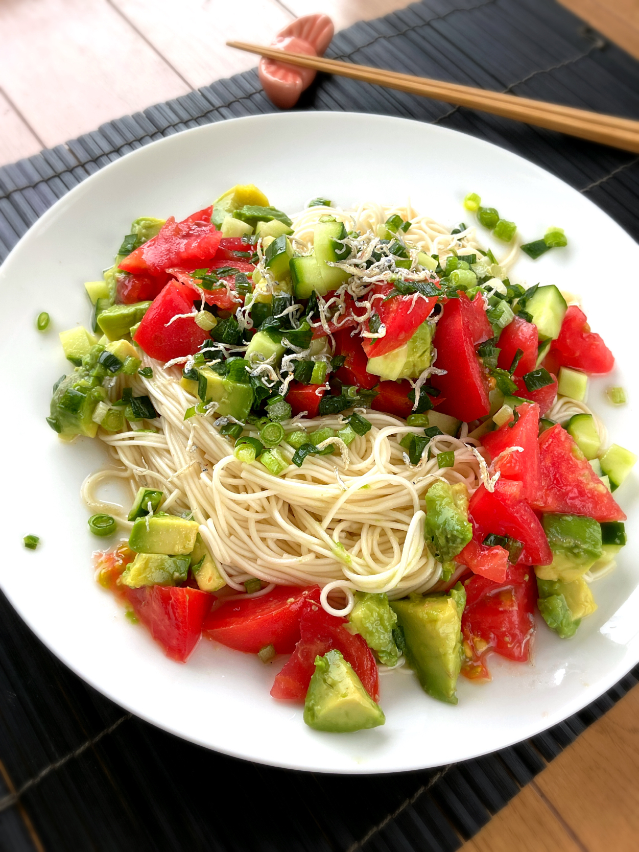 夏野菜noぶっかけ素麺