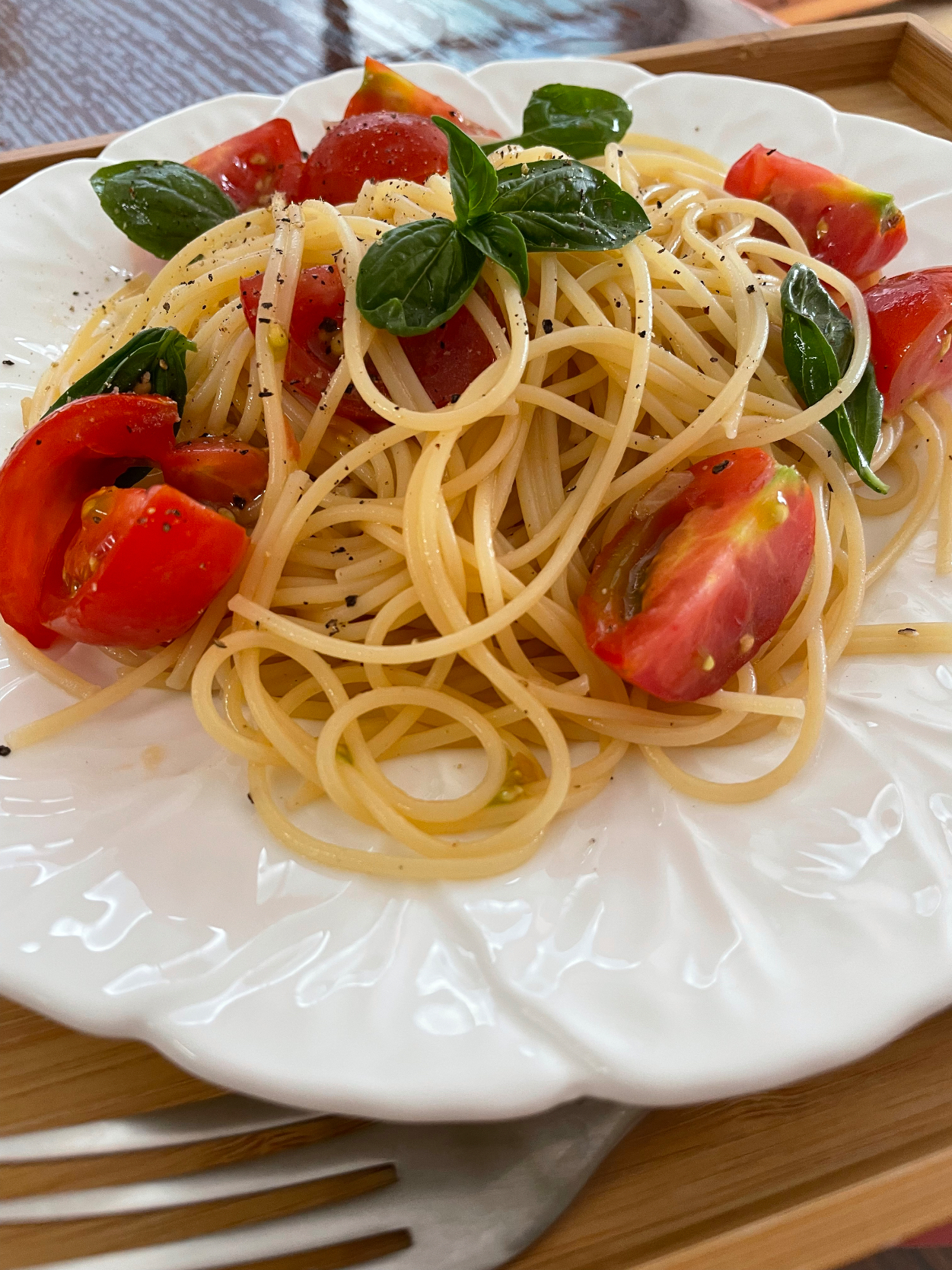 トマトの冷製パスタ