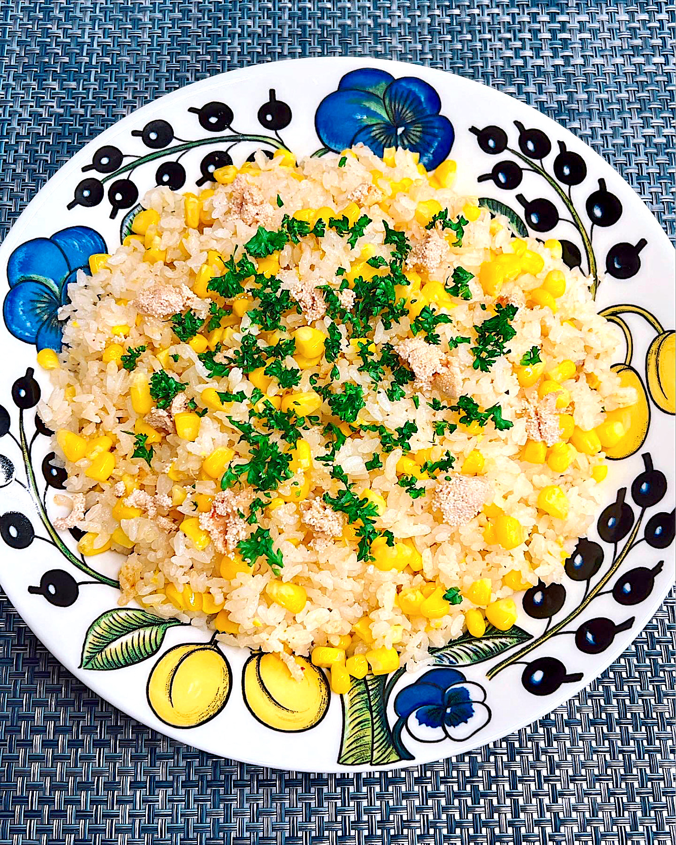 とうもろこしと明太子のピラフ風★炊き込みご飯