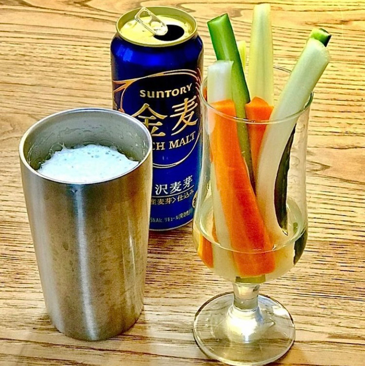 ビールピクルスで昼間っからビール