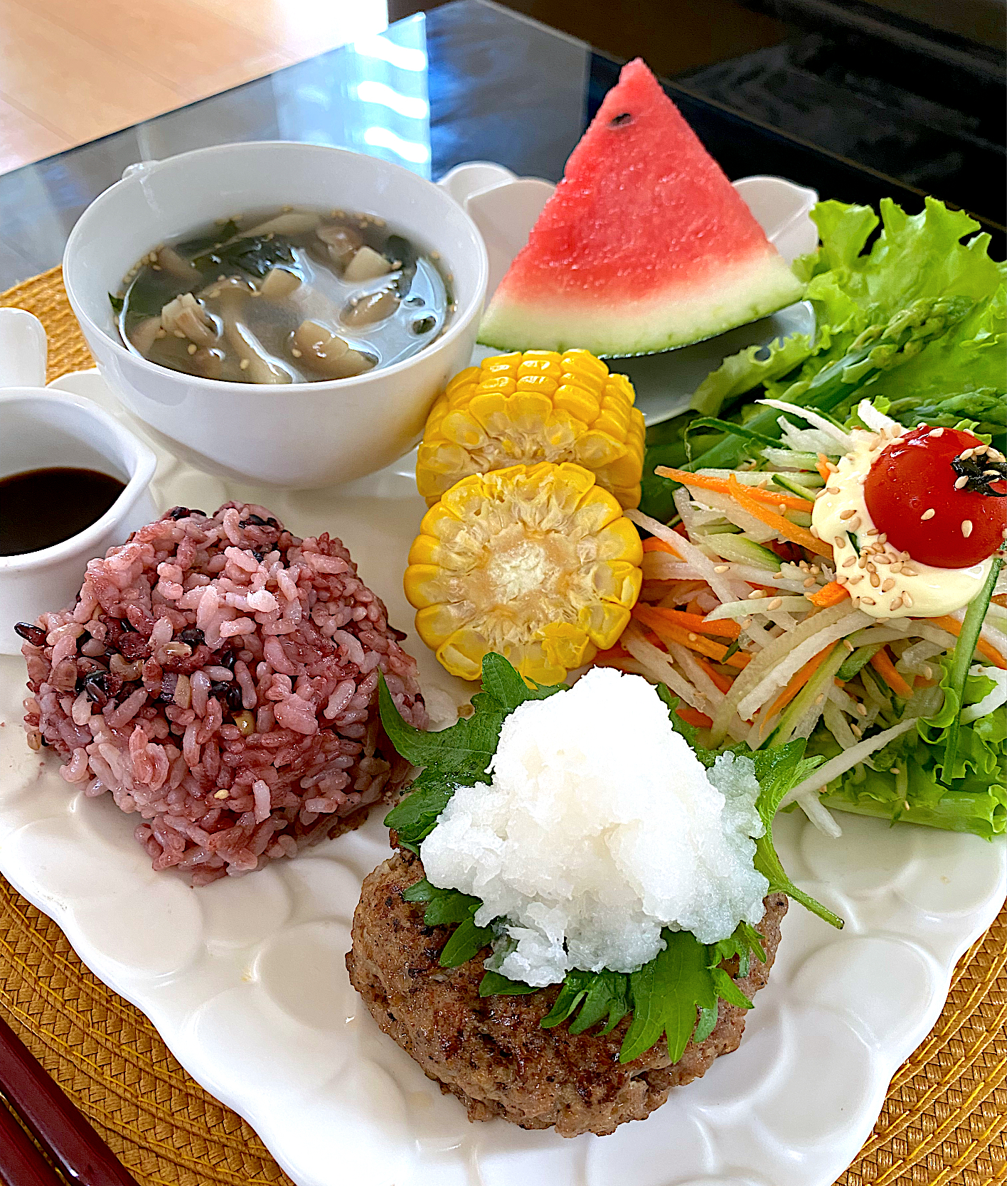 ゆかりさんの料理 ハンバーグプレート😊