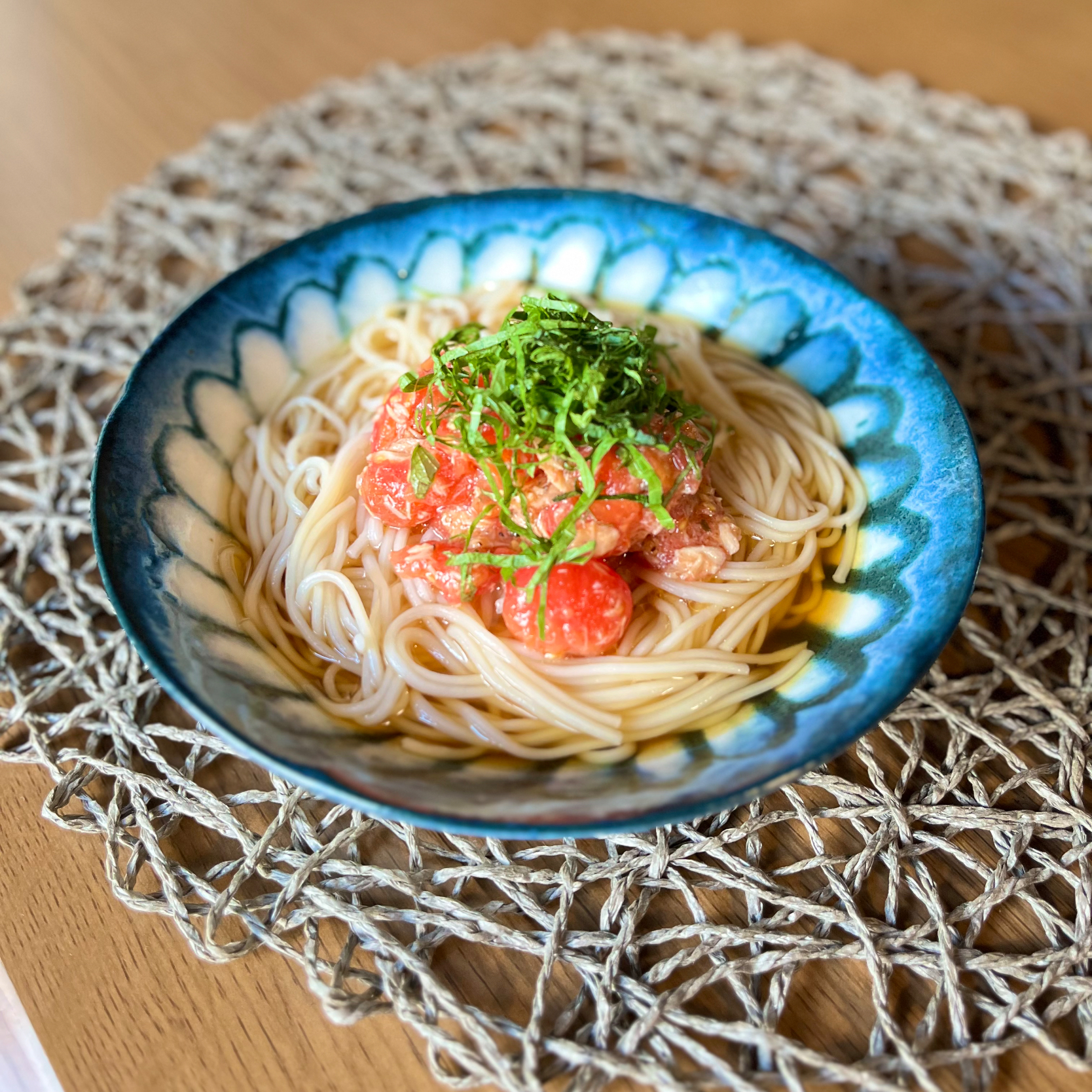 トマツナそうめん🍅