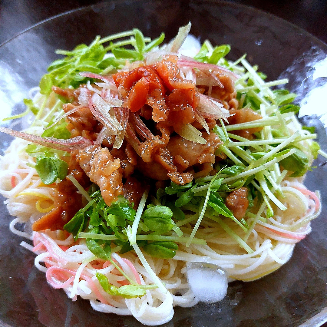 肉味噌梅そうめん