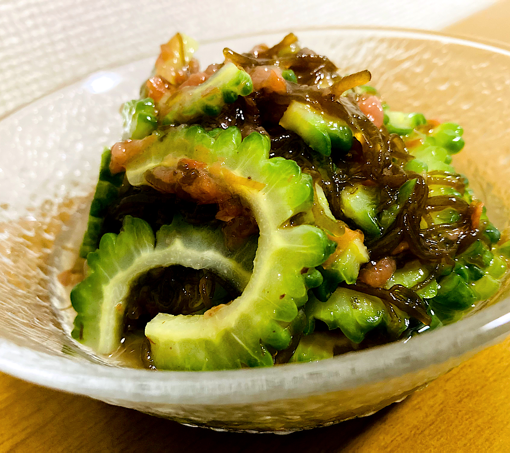 ゴーヤともずくと梅のサラダ🥗