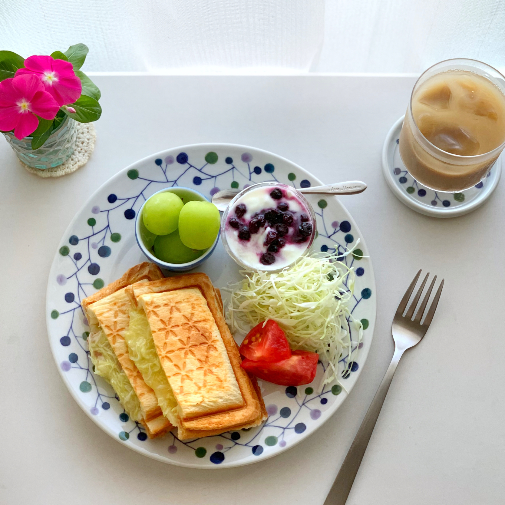 ホットサンド朝ごパン♡