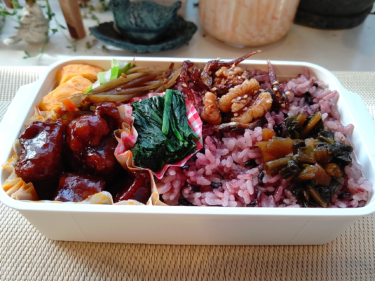 黒酢豚弁当