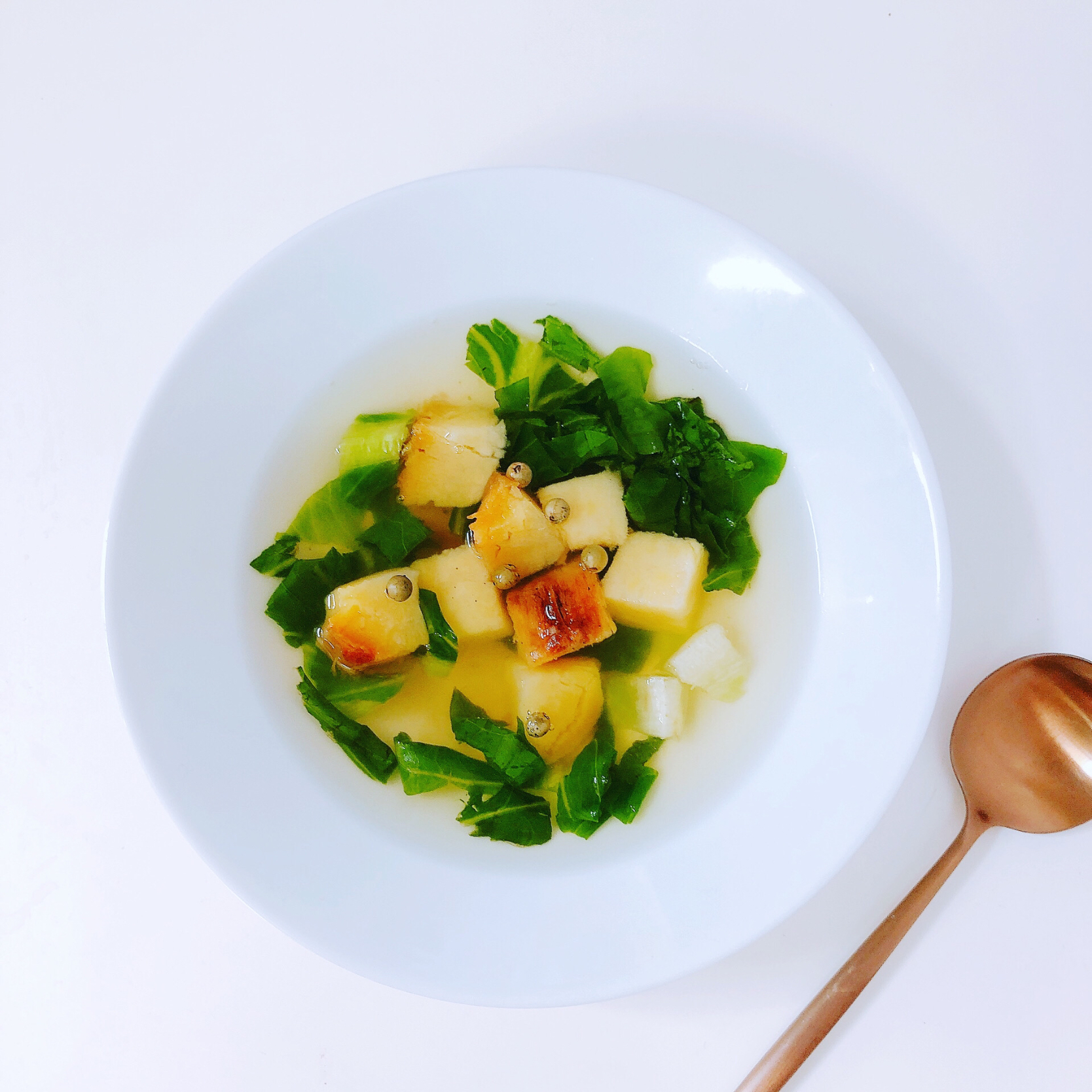 さつまいもとロメインレタスのスープ🍠🥬