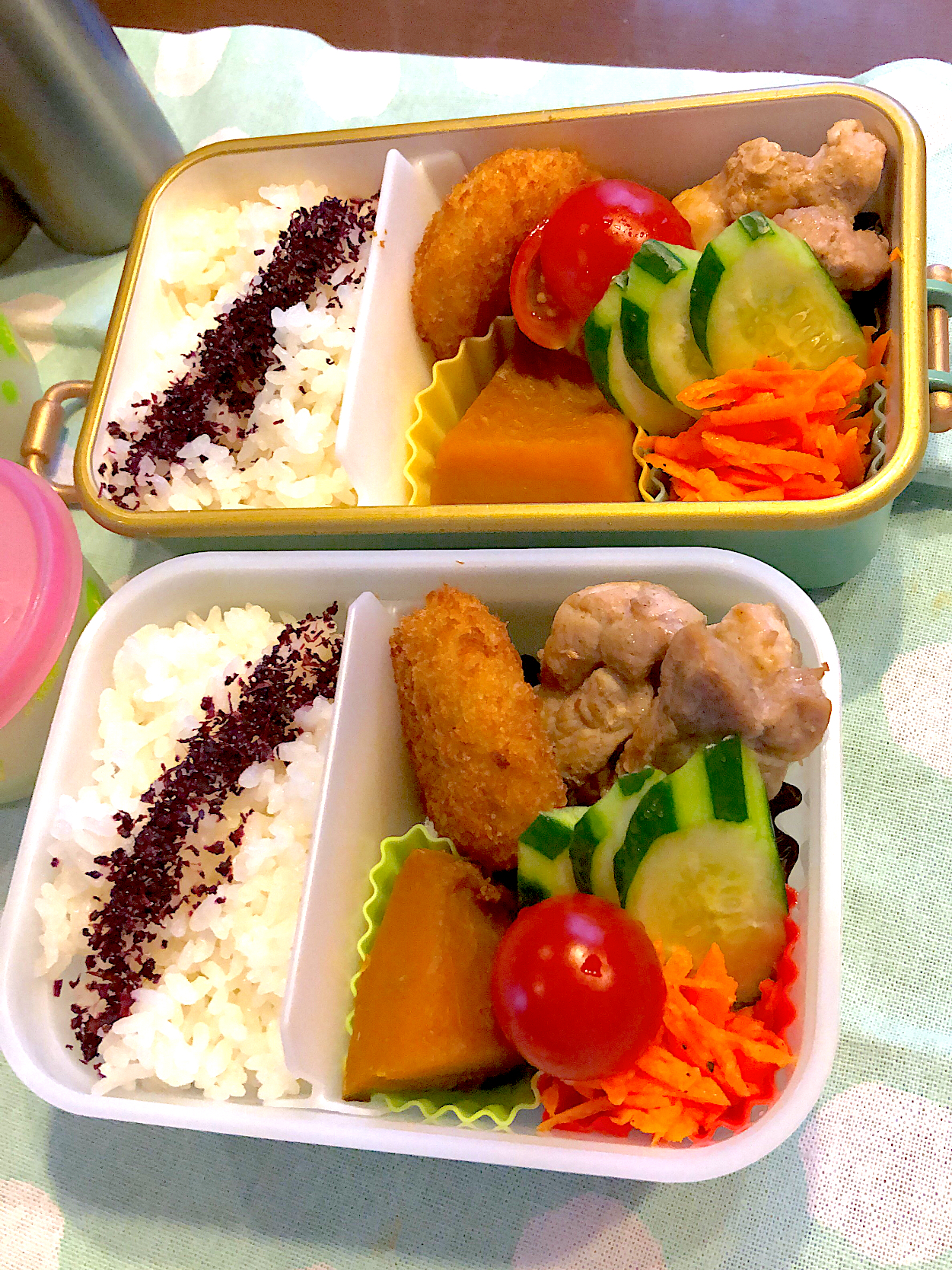 2023.9.4  ＊今日のお弁当＊かぼちゃの含め煮♬*°