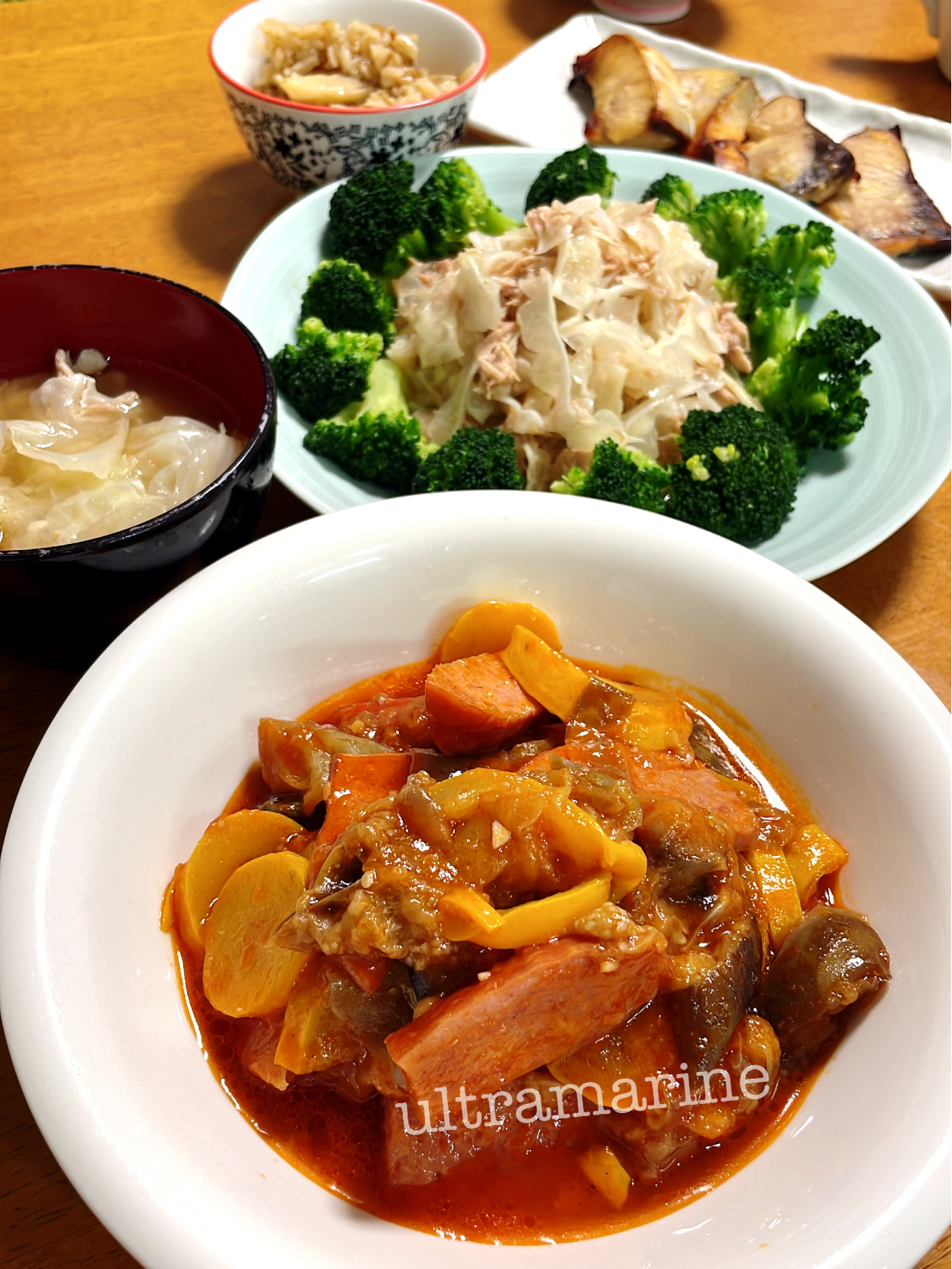 ＊ハムと夏野菜のトマト煮、パールゴーヤのツナサラダ♪＊