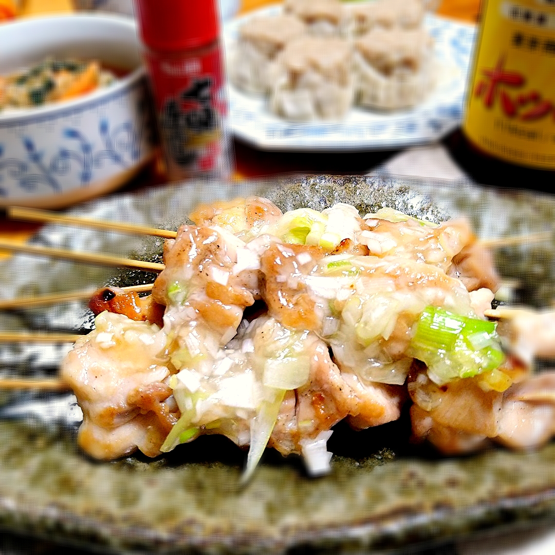 フライパンで焼き鳥風〜🏮