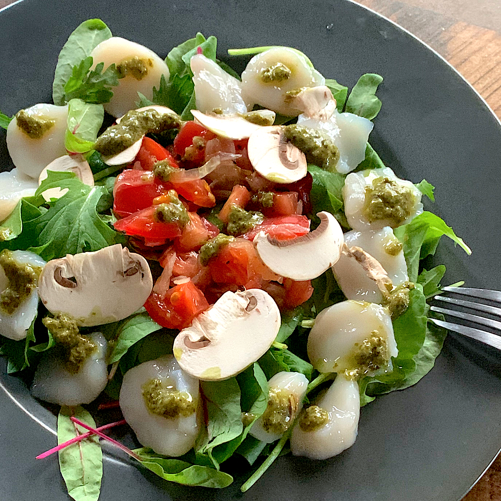 🥗ホタテの大葉ジャノベーゼサラダ🥗