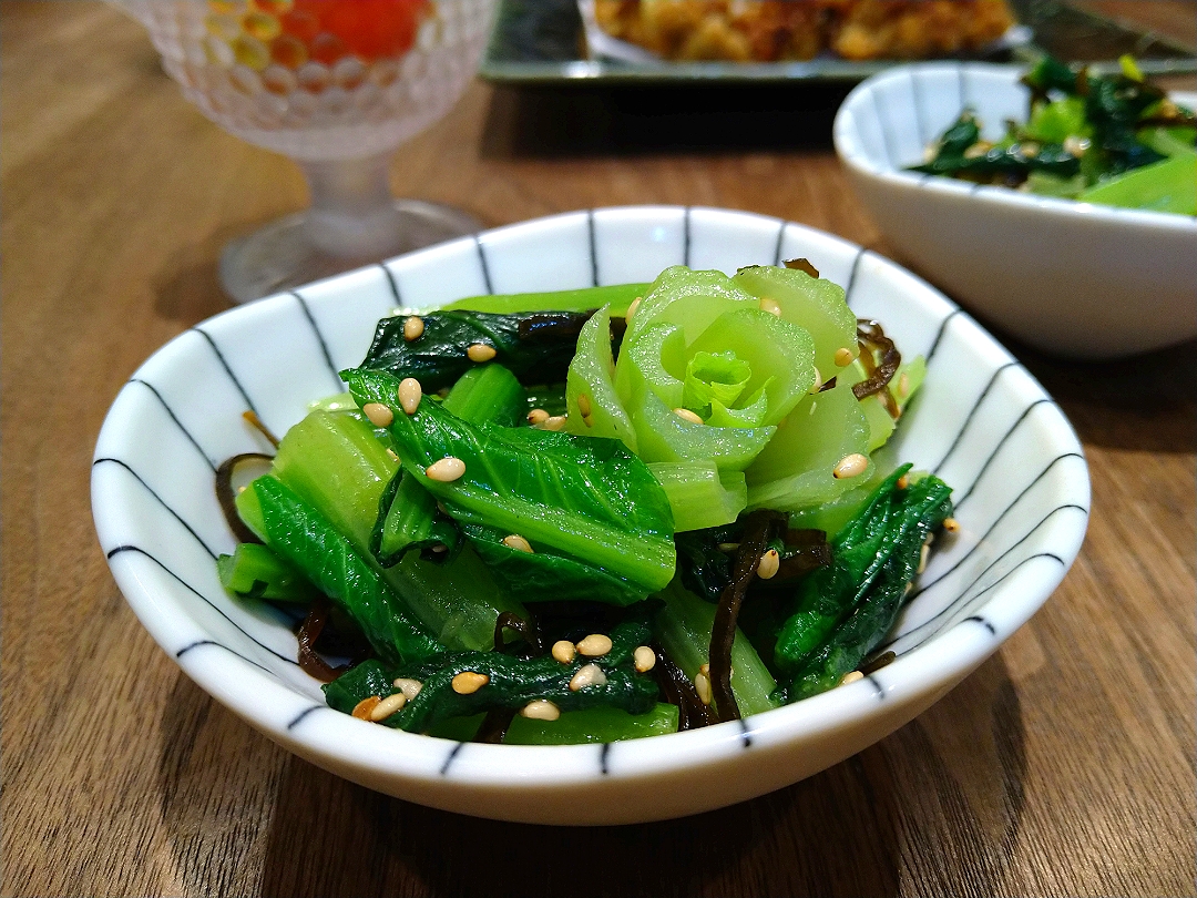 チンゲン菜の塩昆布和え