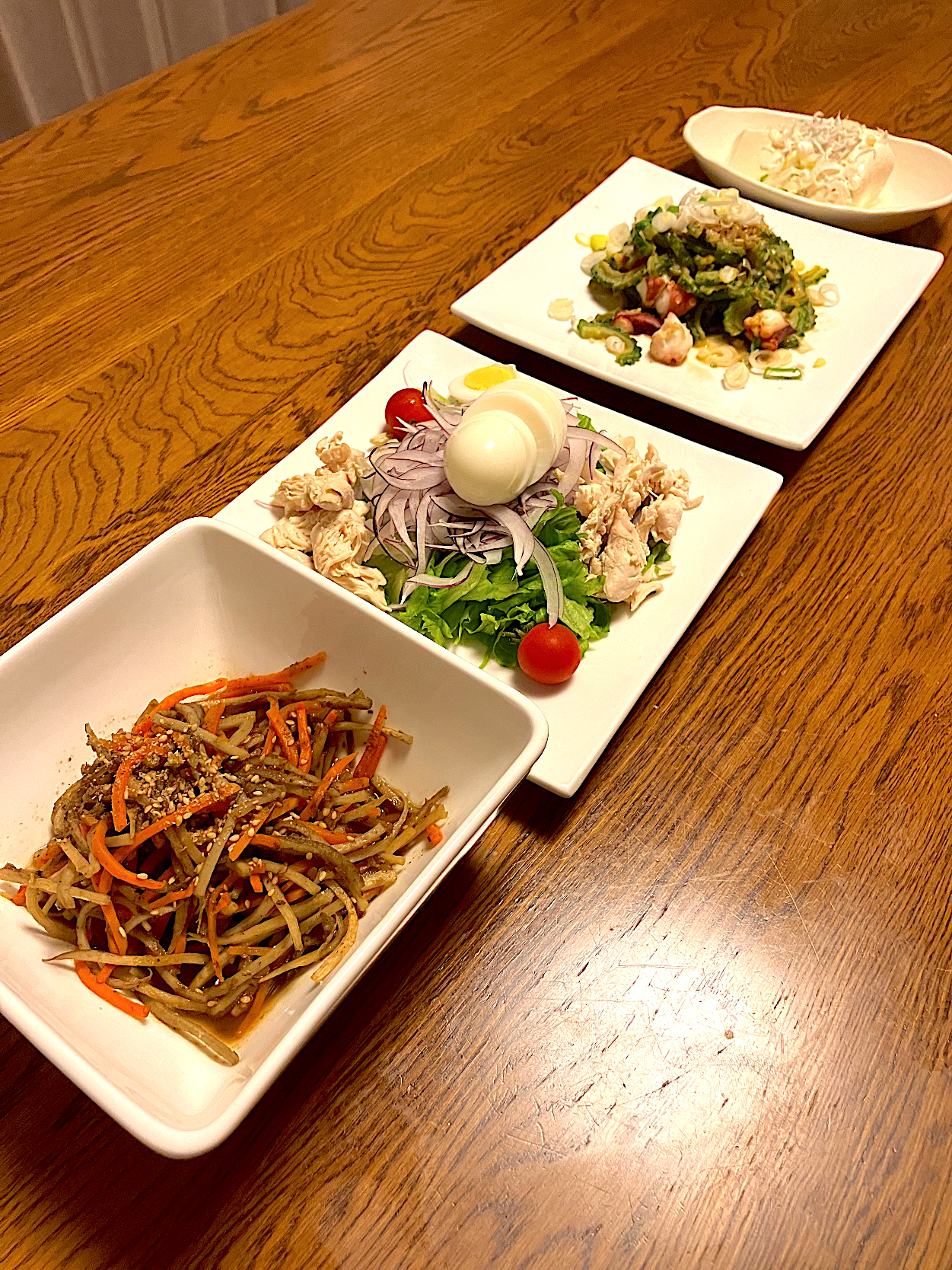 月曜日晩御飯アジの開きと