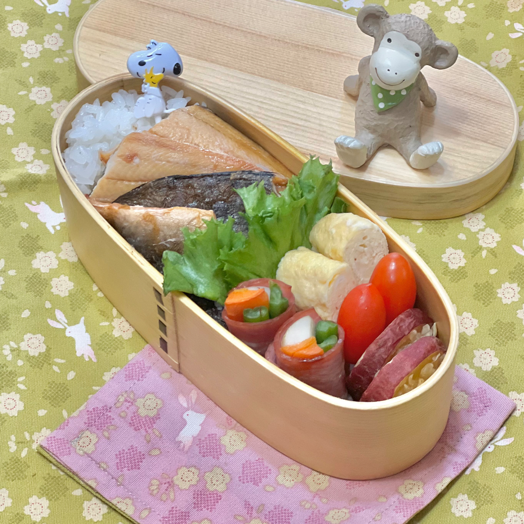 ホッケグリル・さつま芋チーズ焼き☘️の💙ちゃんお弁当　9/21木