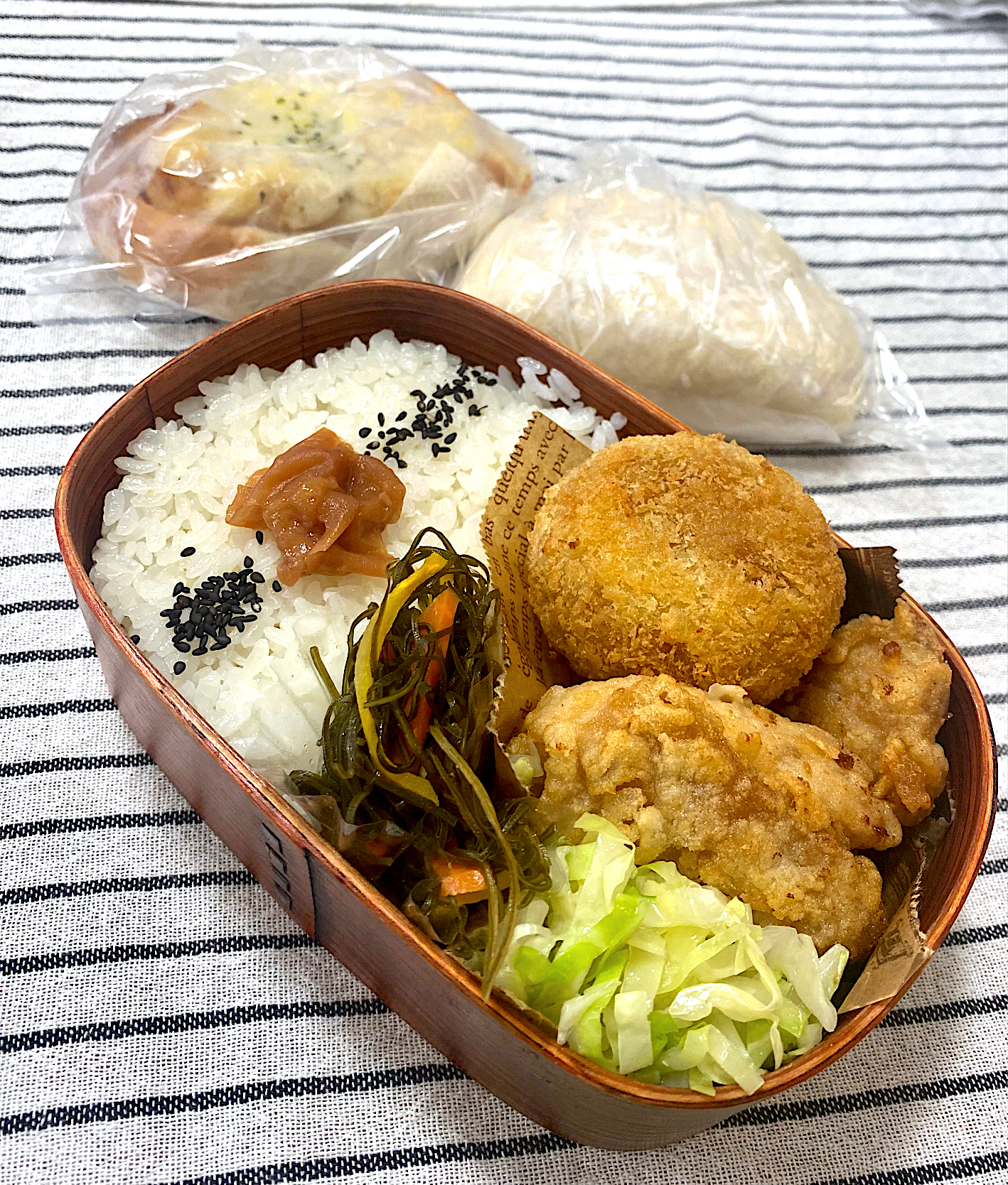 三男男子高校生弁当