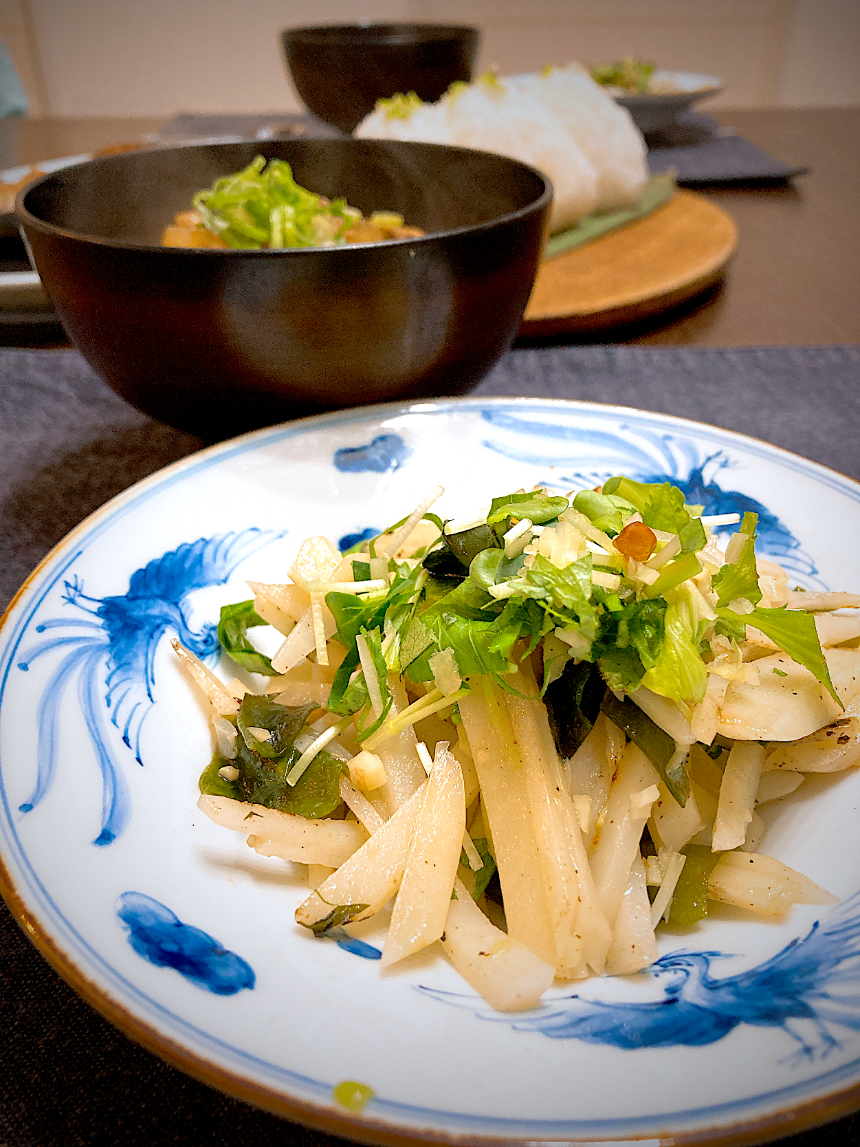 10/8 じゃがいもとワカメの炒め物💗