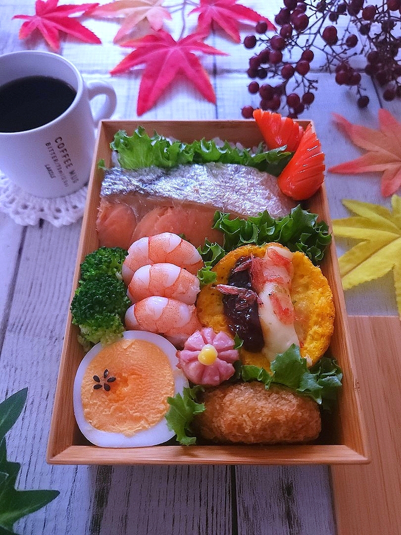 銀鮭弁当