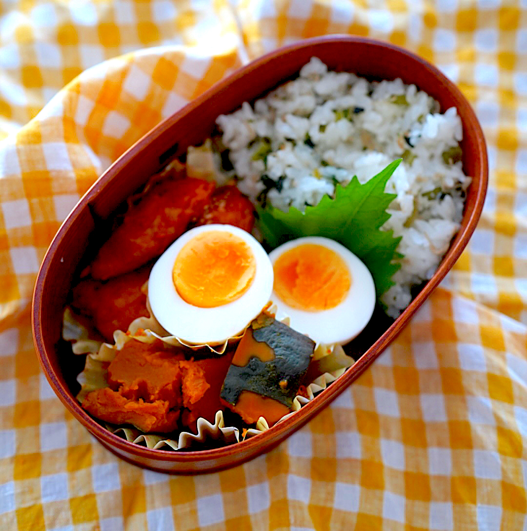 かぼちゃとヤンニョムチキンのお弁当