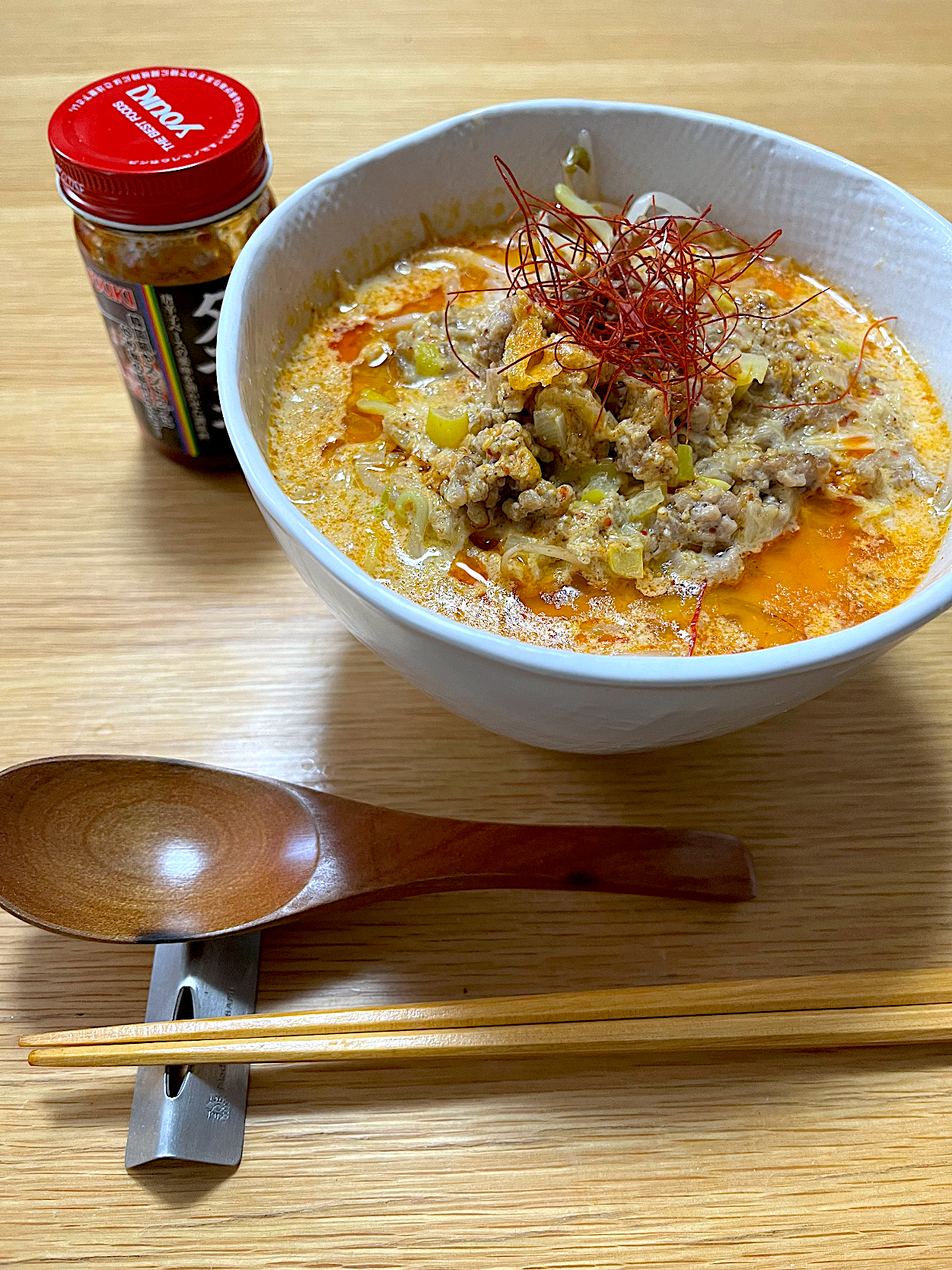 今日のお昼ごはん~豆乳担々麺~