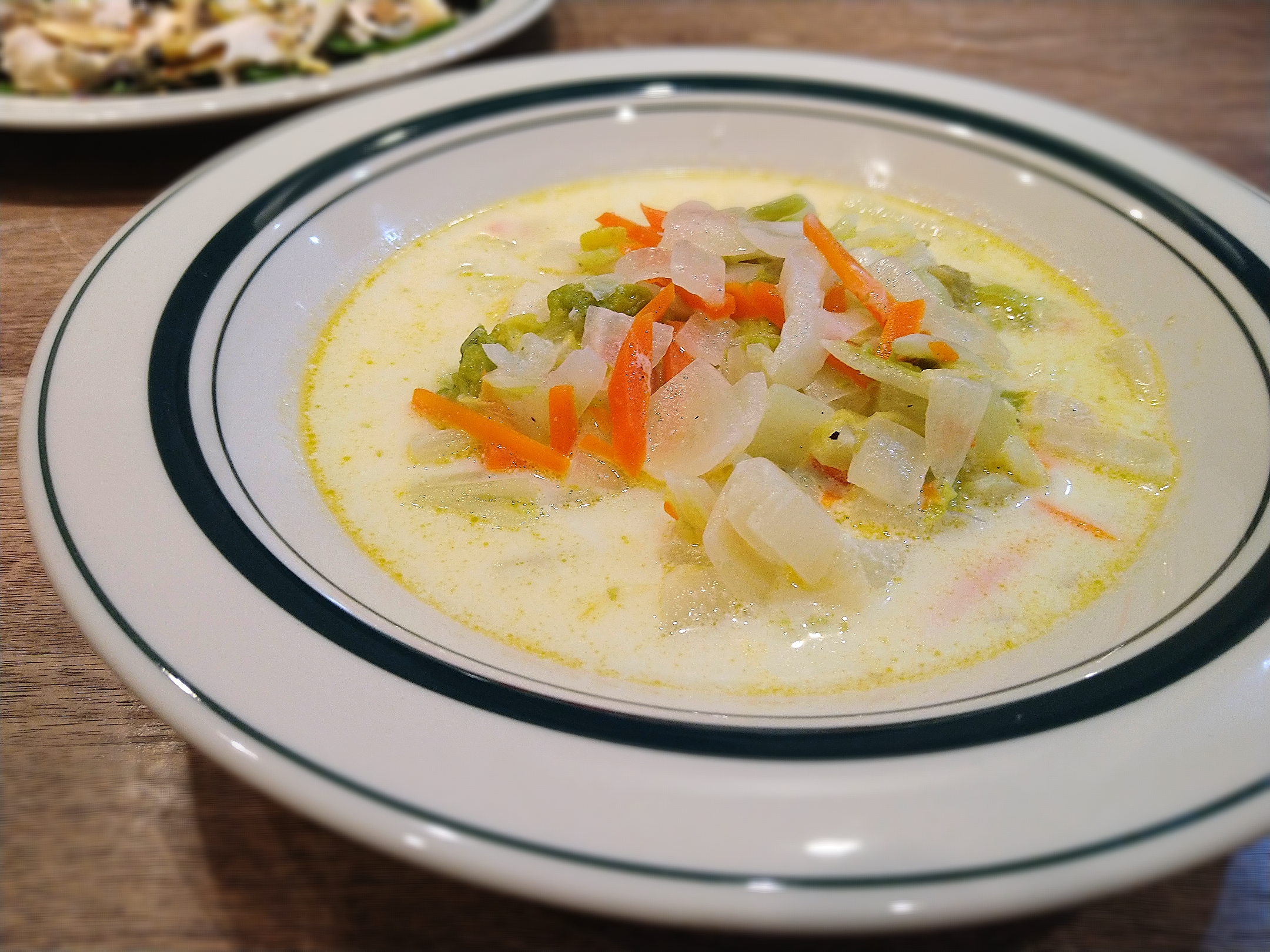 白菜とベーコンのクリームスープ