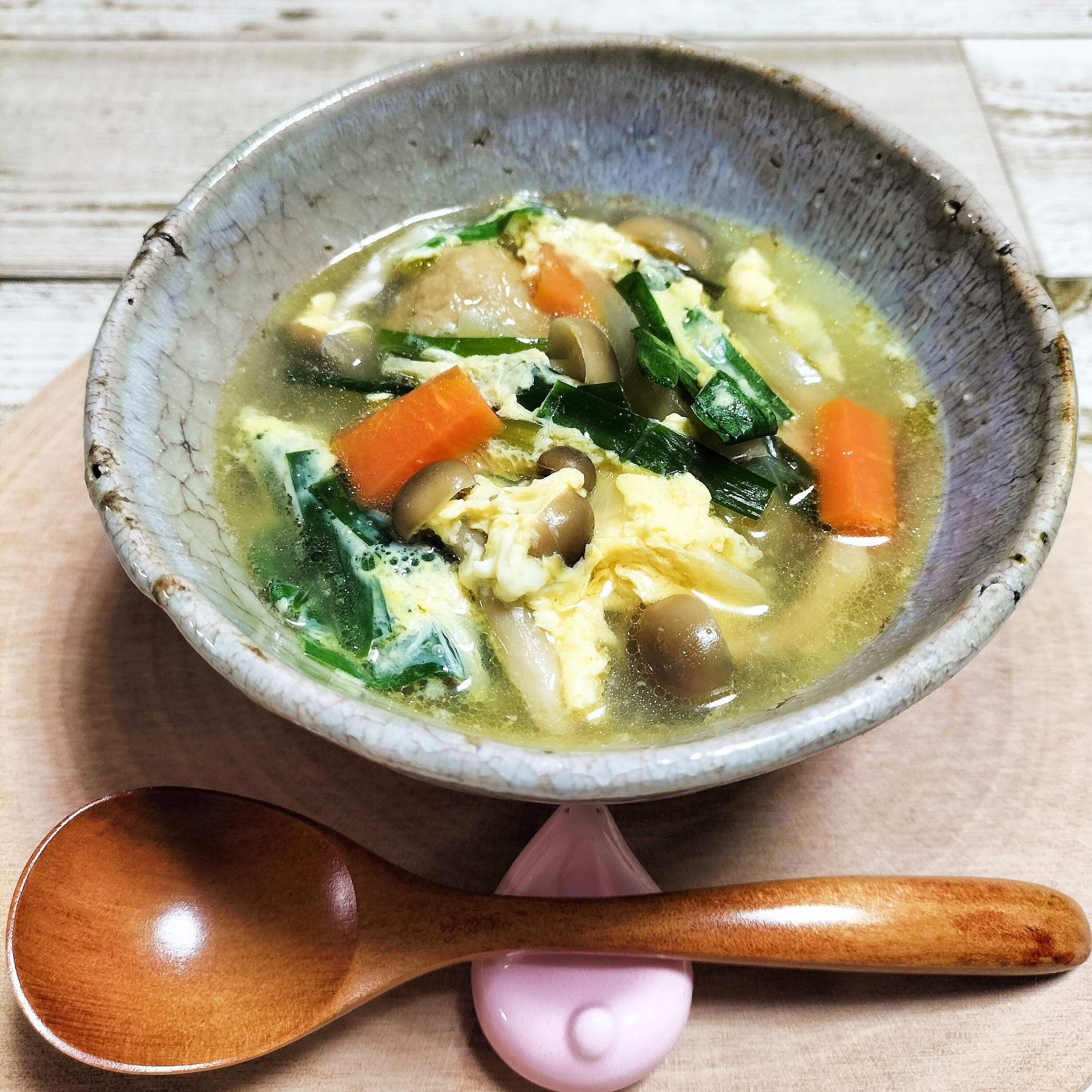 ニラ玉子スープ
