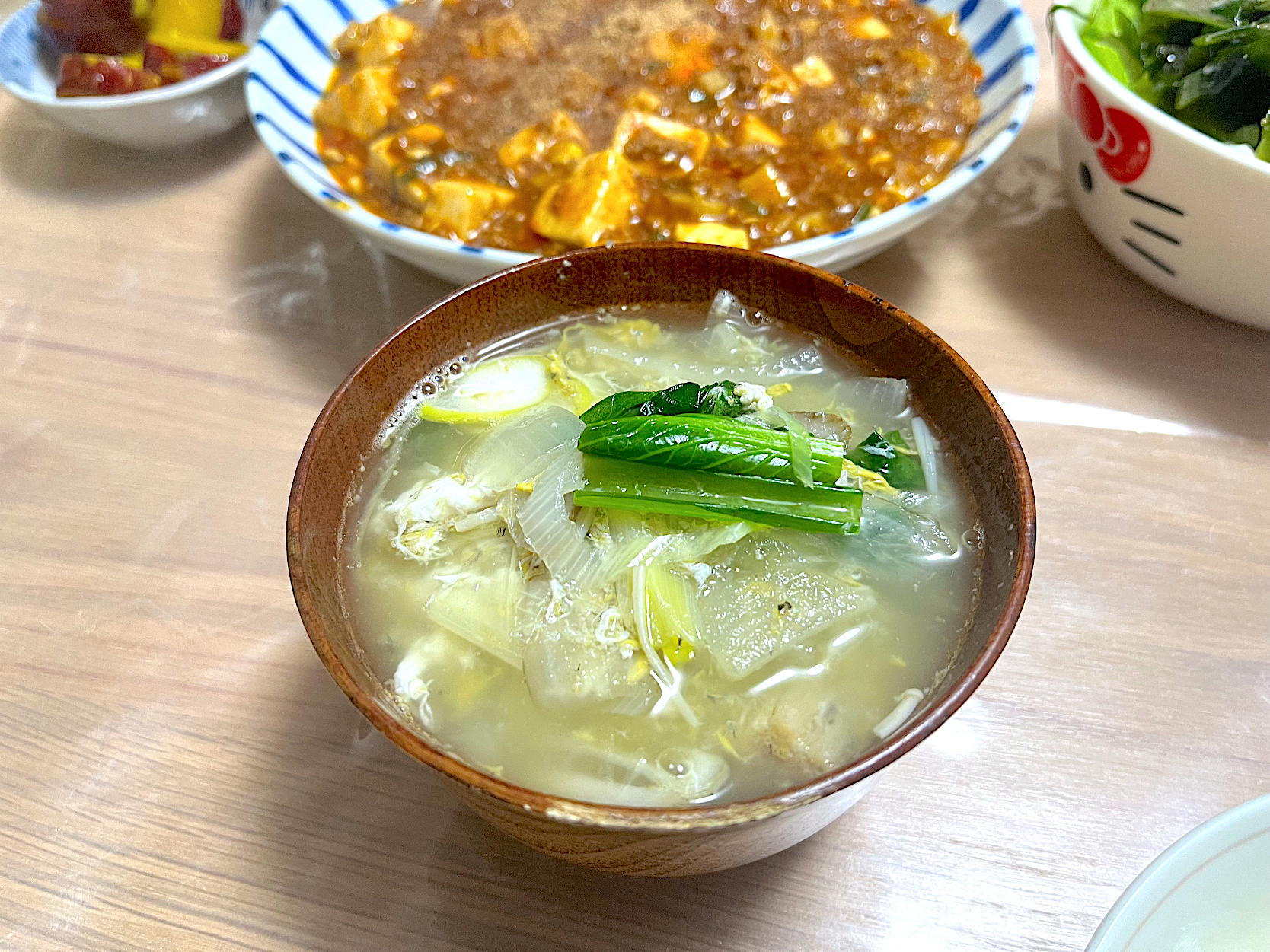 秋刀魚の水煮缶でスタミナスープ