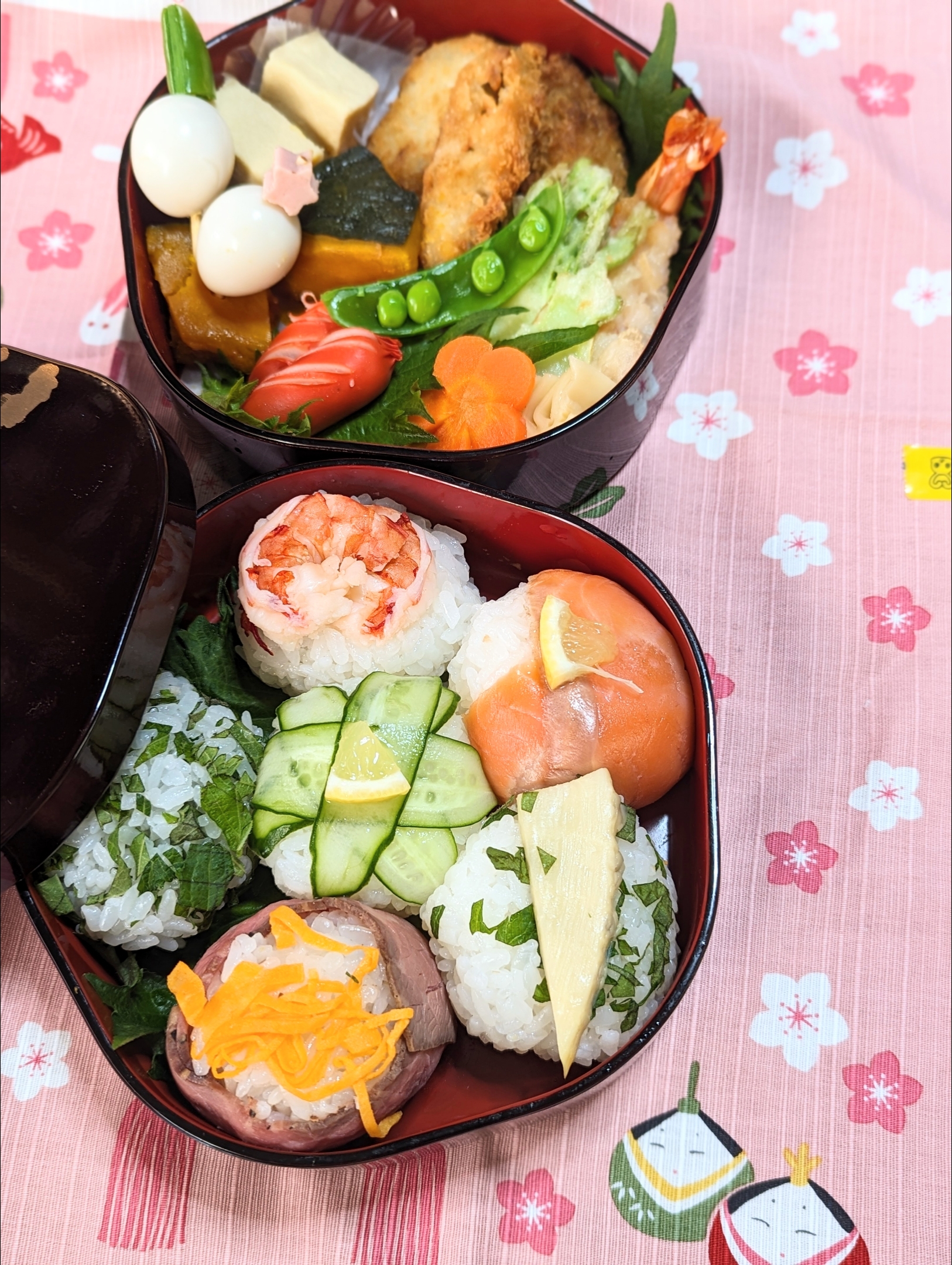 本日のお弁当〜手毬寿し弁当