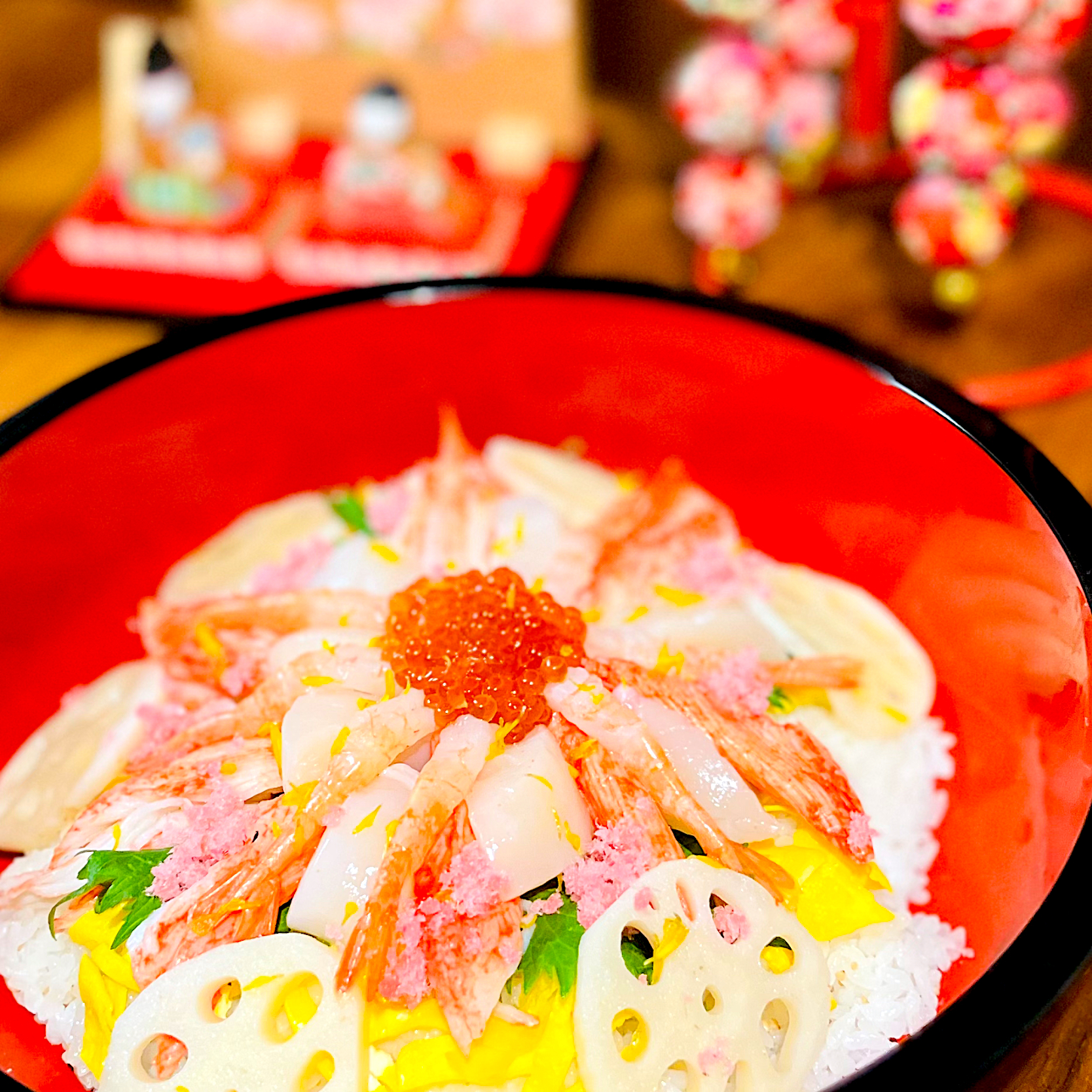 春色海鮮ちらし寿司🌸ひな祭り🎎