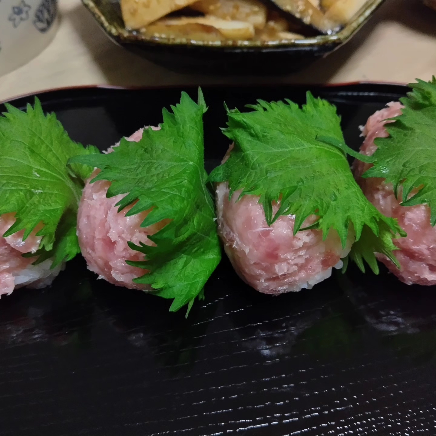 桜餅風ねぎとろ寿司♪