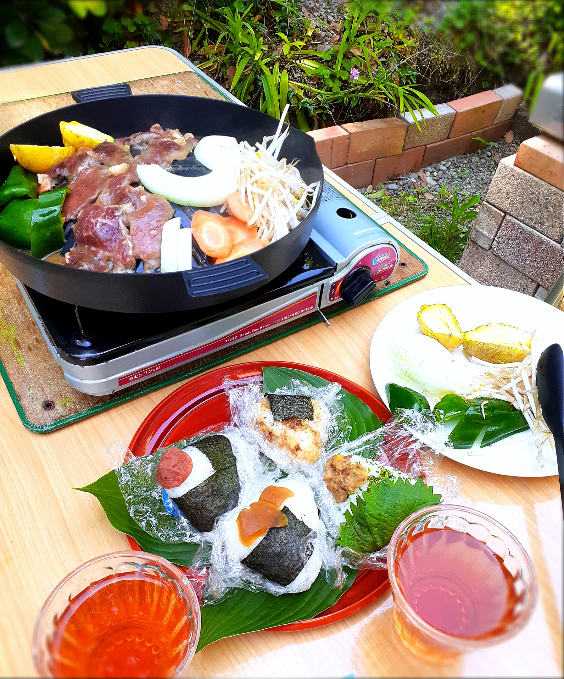 田舎おにぎり🍙withジンギスカン😋🎶