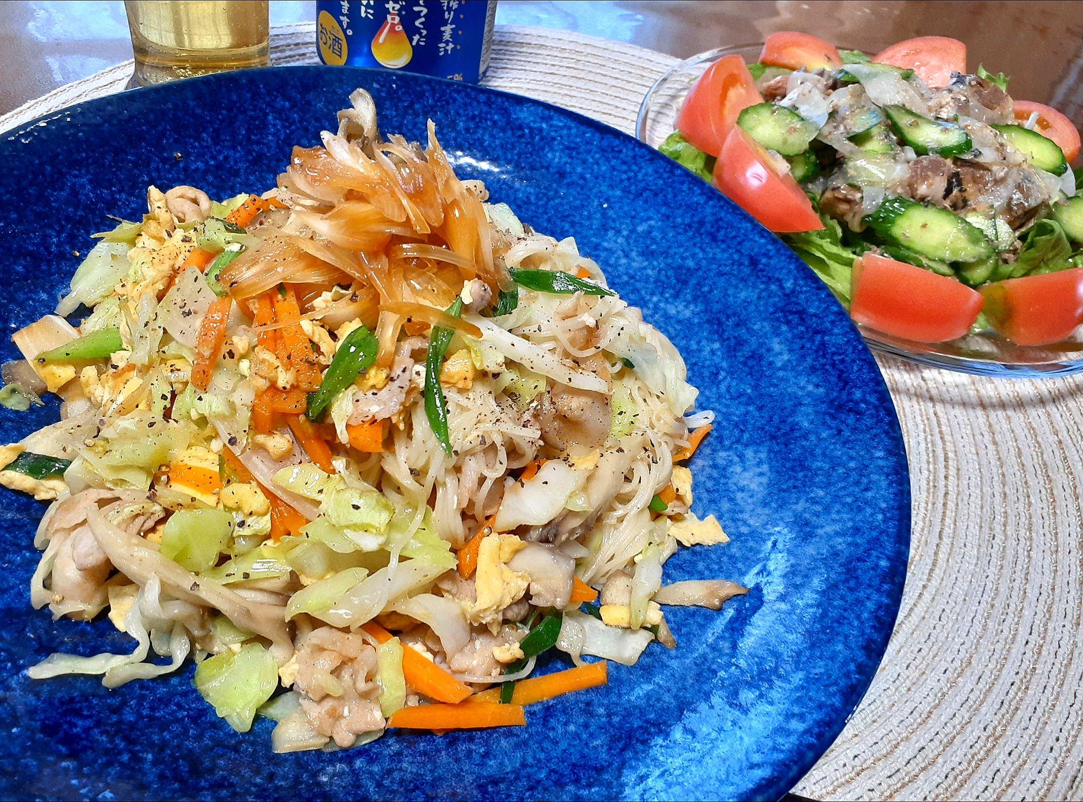 そうめんチャンプル～🌿

イワシ缶のサラダ🥗