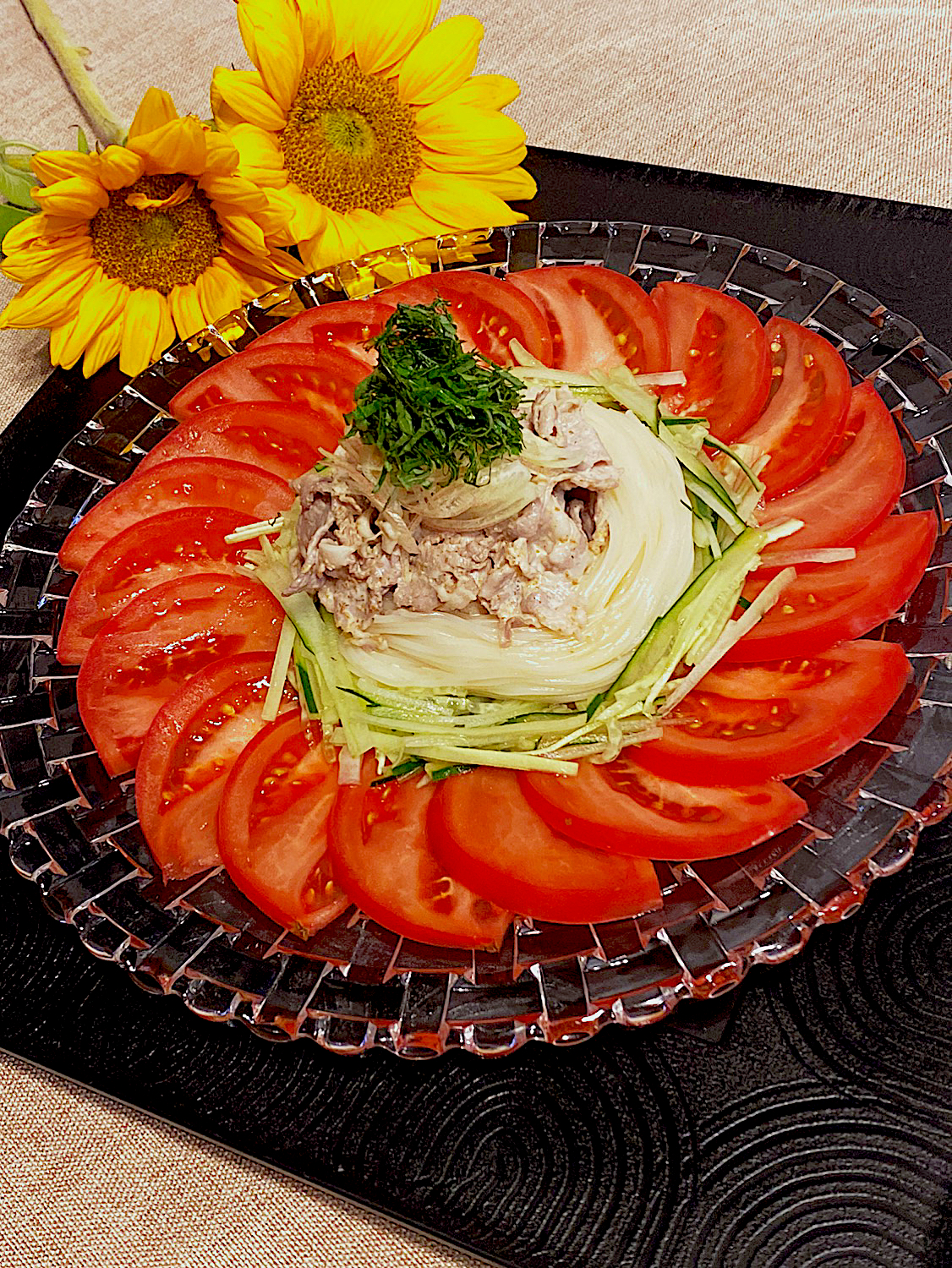 豚シャブそうめん(胡麻だれ)🎐