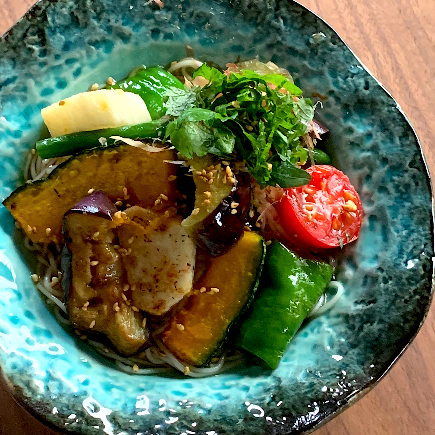 夏野菜たっぷり素麺