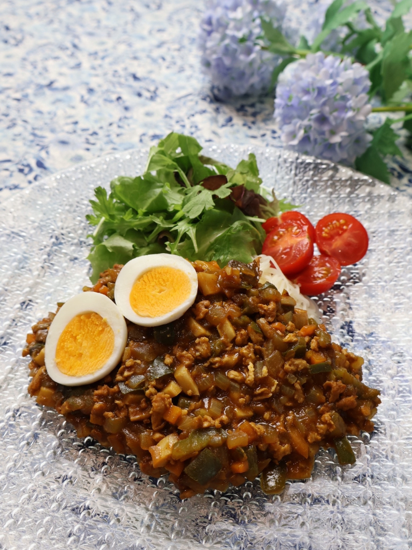 キーマカレーそうめん