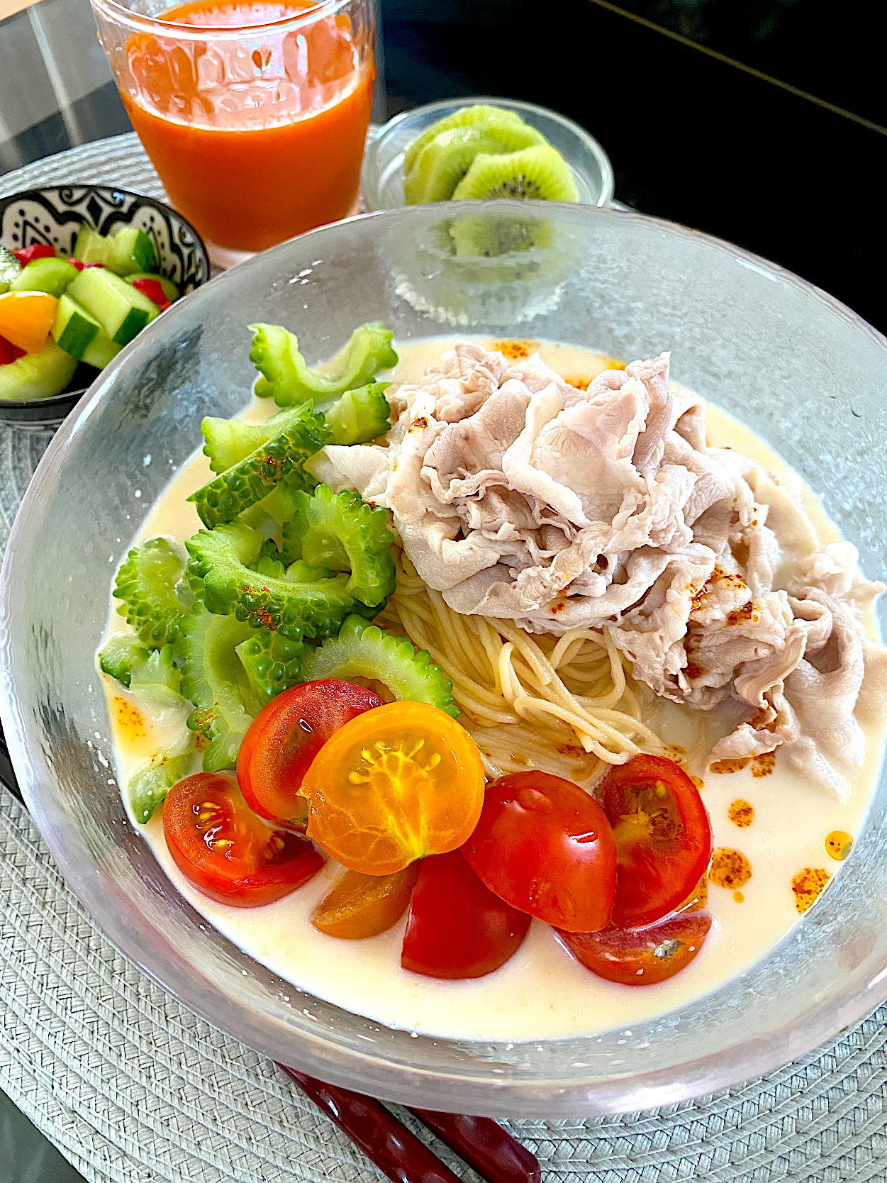 ゆかりさんの料理 ピリ辛胡麻豆乳の冷やし麺