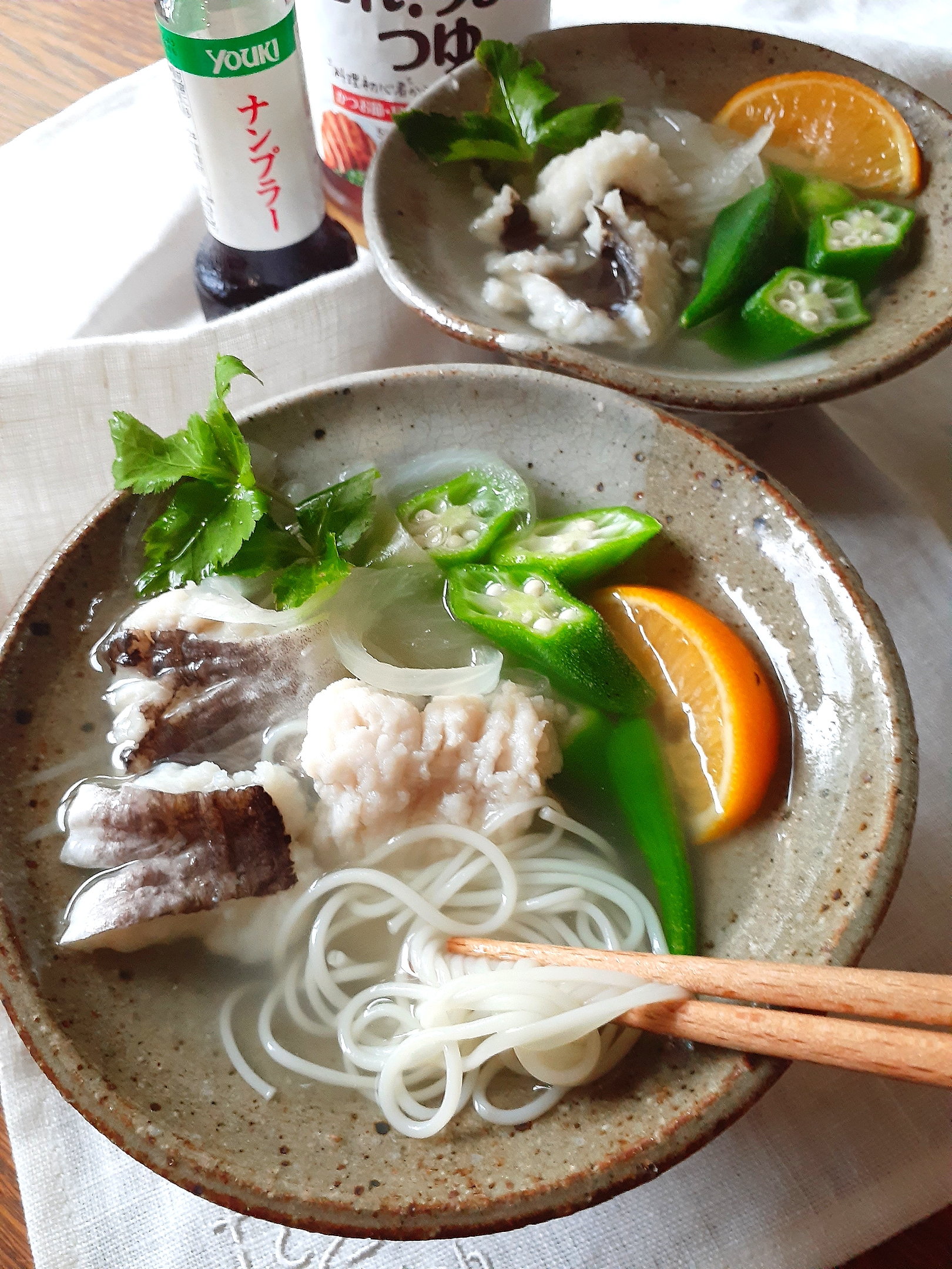 鱧入りのちょっと和風な素麺フォー！