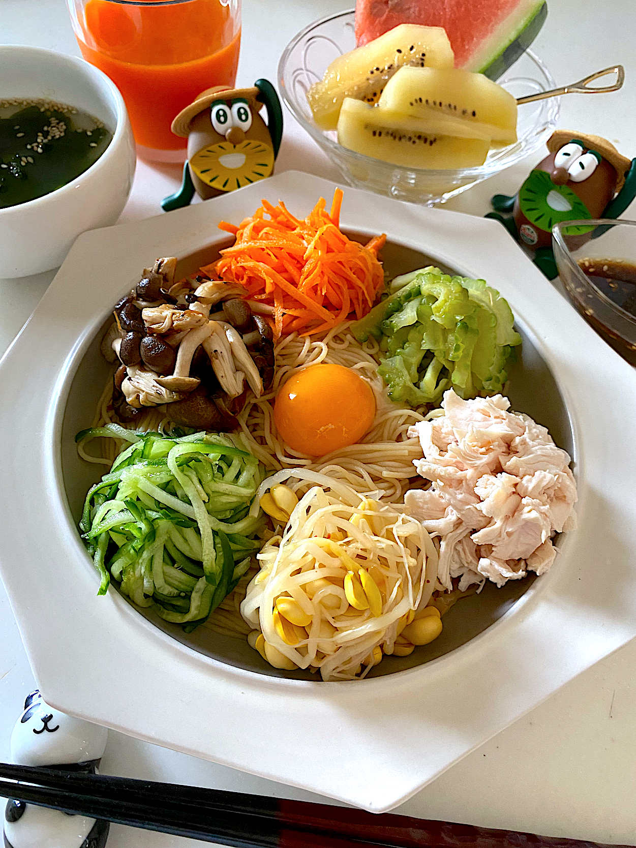 ゆかりさんの料理 彩りビビン麺😋ソースはYummy👍