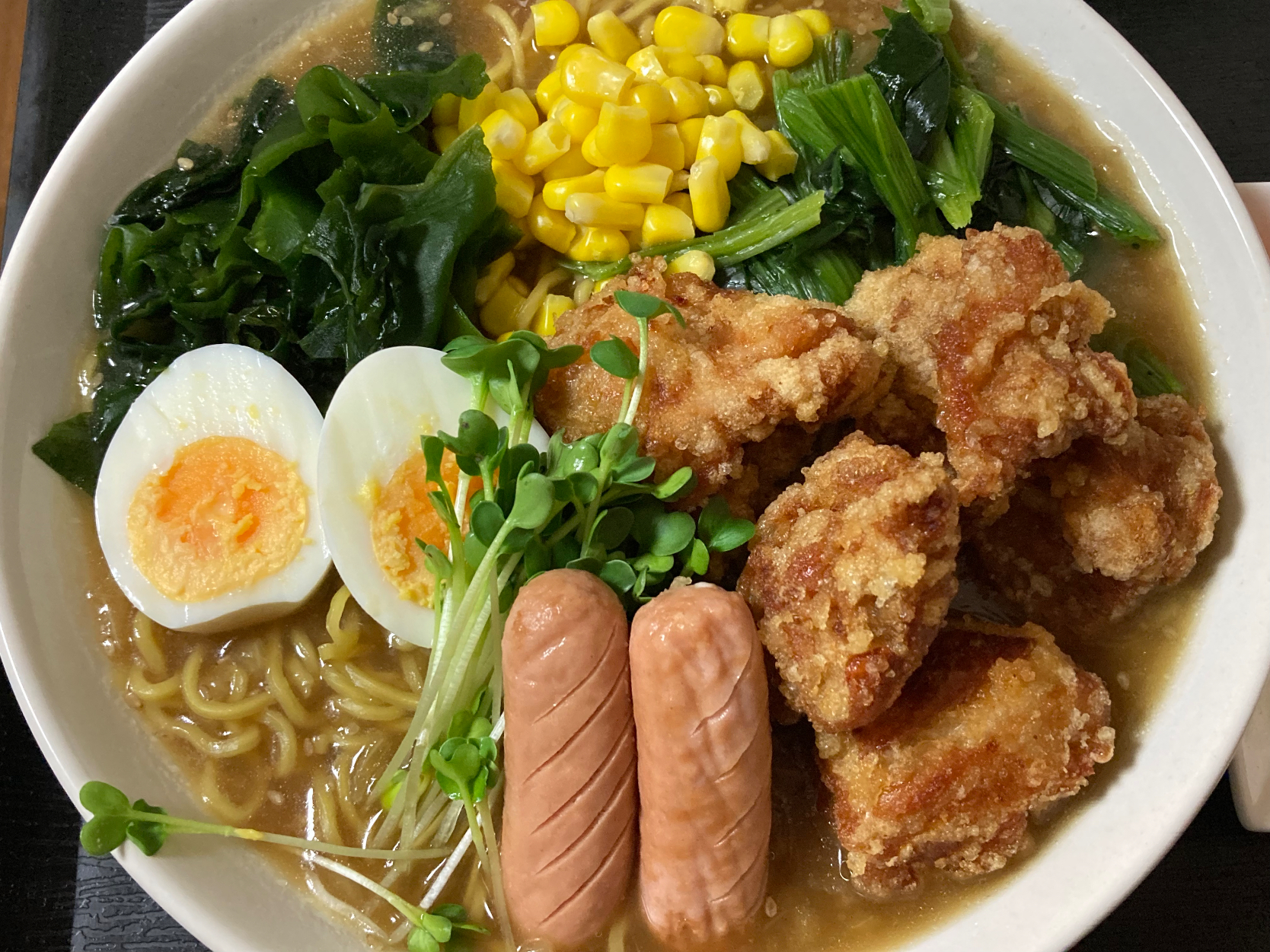 唐揚げ醤油ラーメン🍜