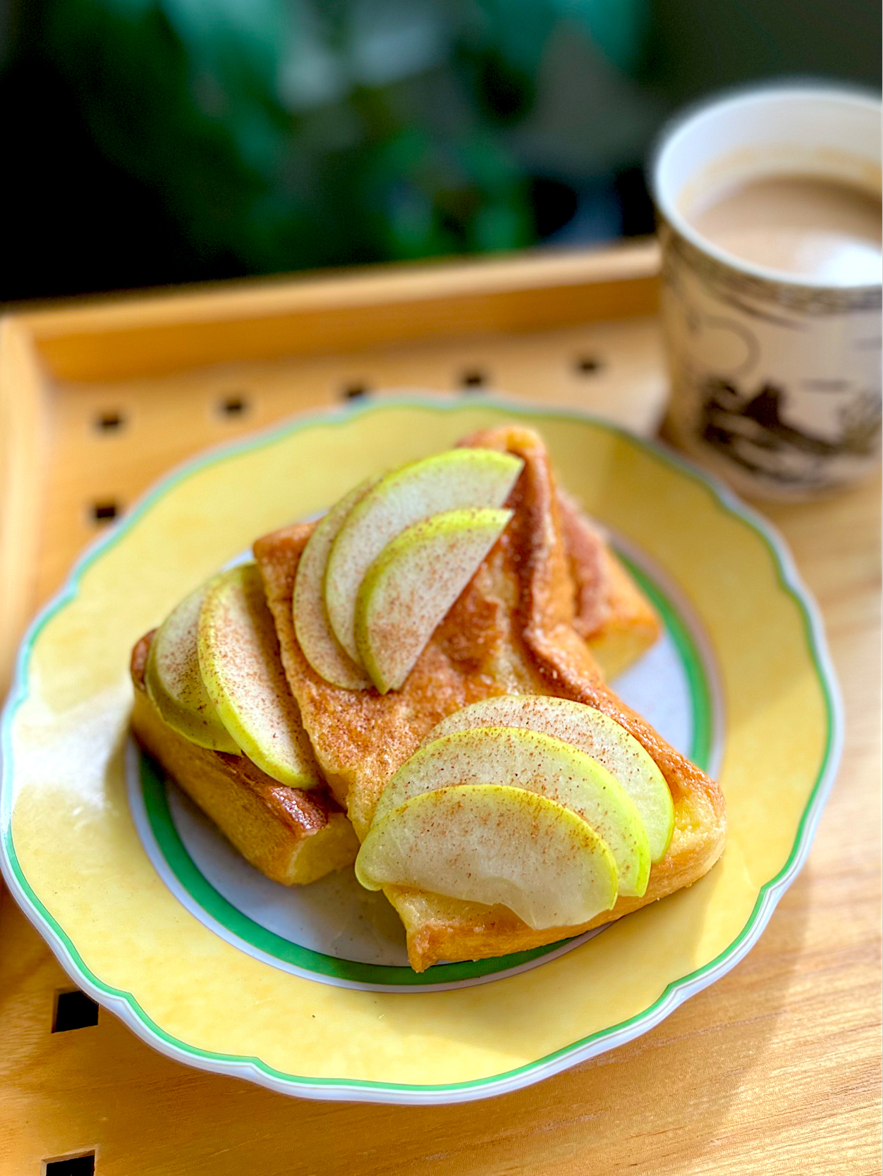 黄王りんごのシナモンフレンチトースト🍏Yellow King Apple Cinnamon French Toast