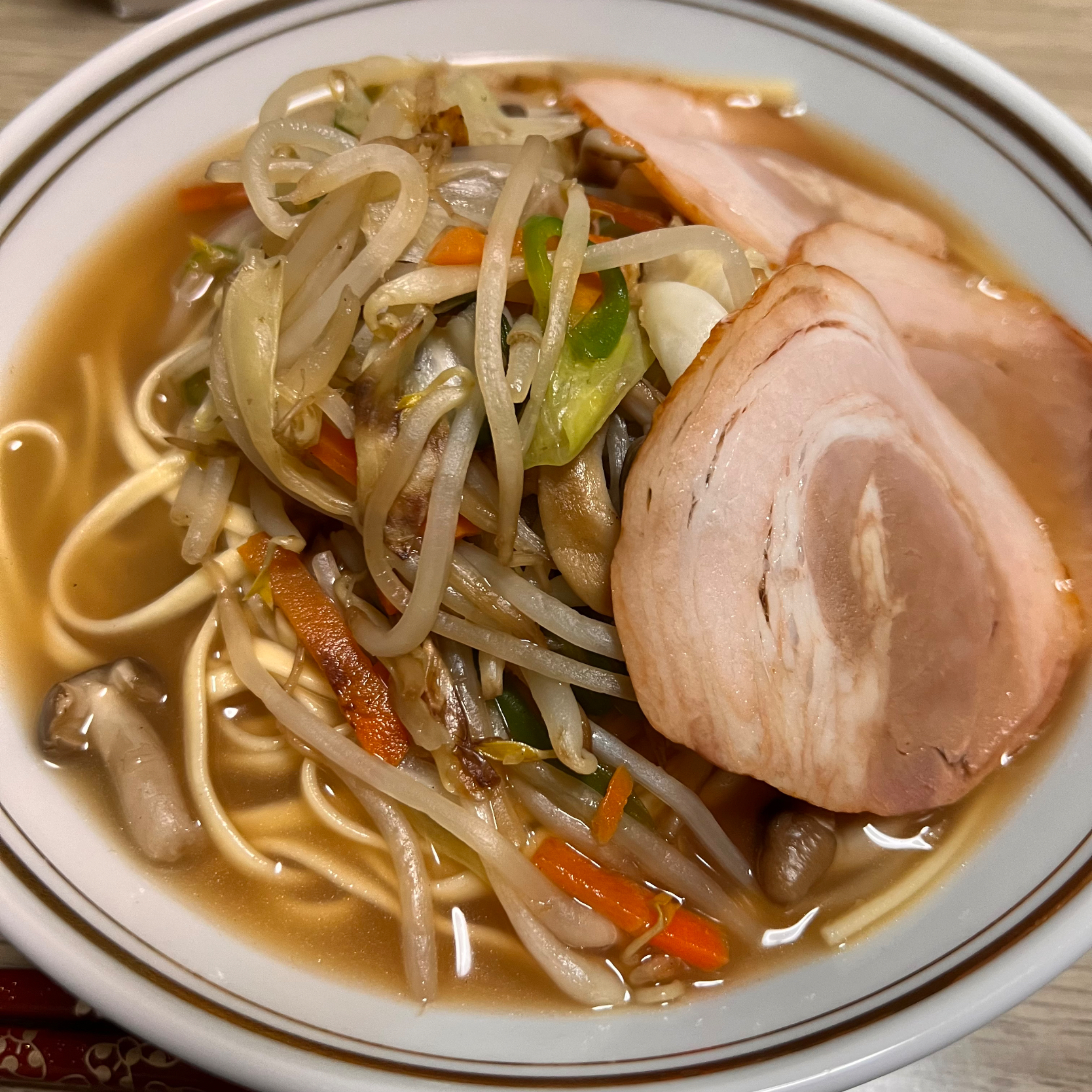 沖縄そばで野菜ラーメン風