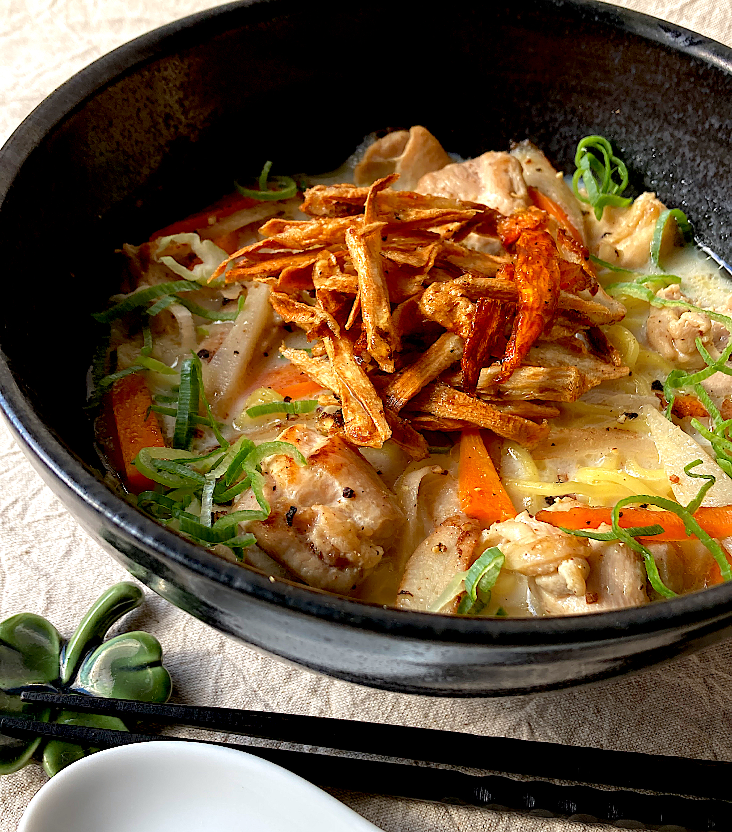 ＊野菜たっぷり！まろやか「あすか鍋」風ラーメン