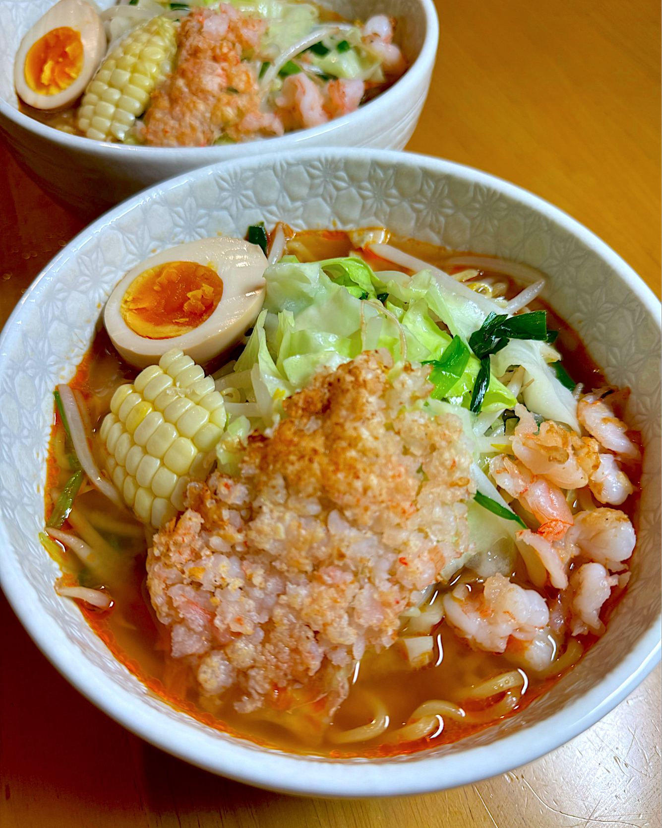 幻のキャベツと自家製海老チャーシュー入り海老味噌ラーメン🍜