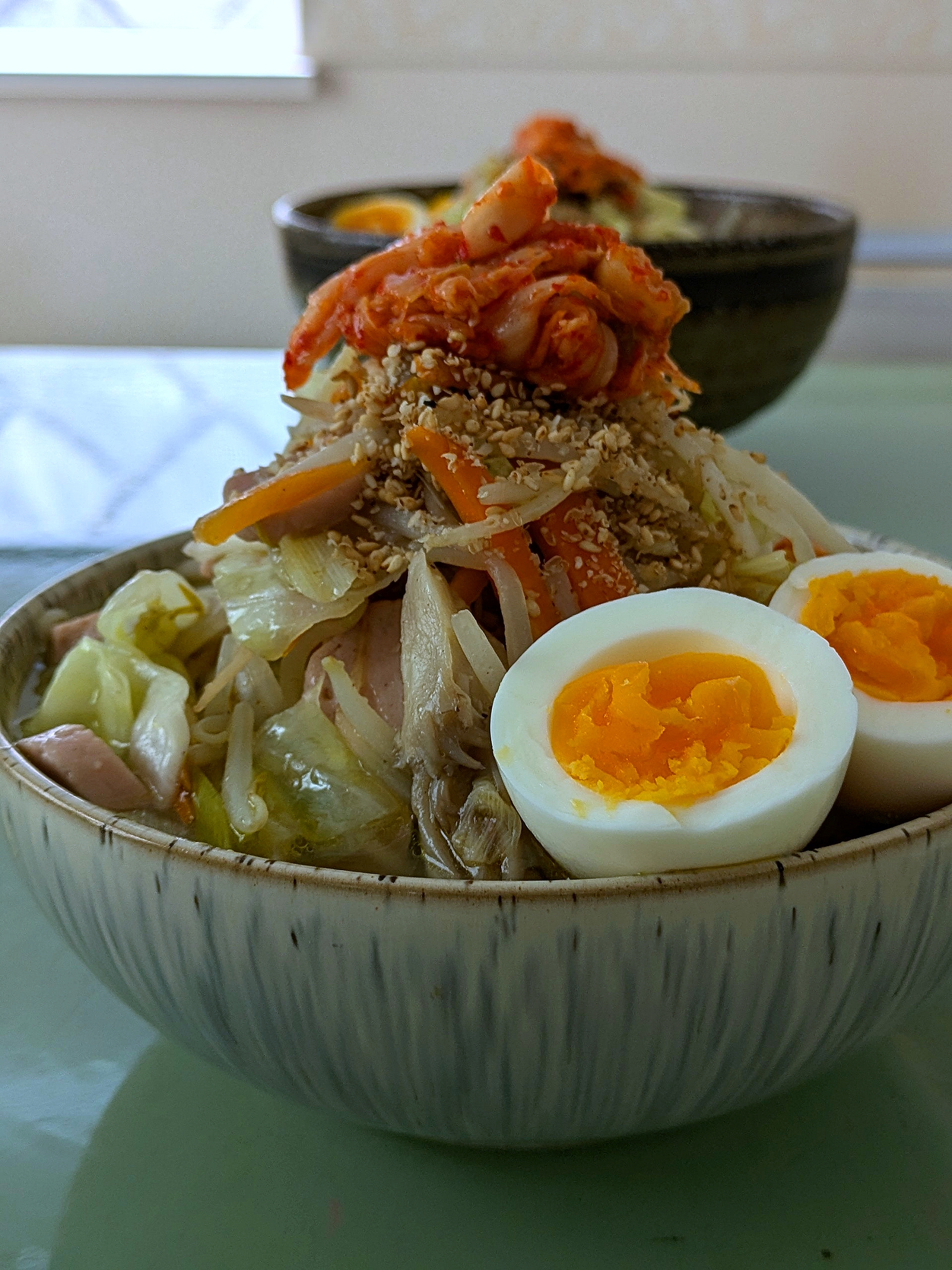 野菜たっぷり塩ラーメンwithキムチ