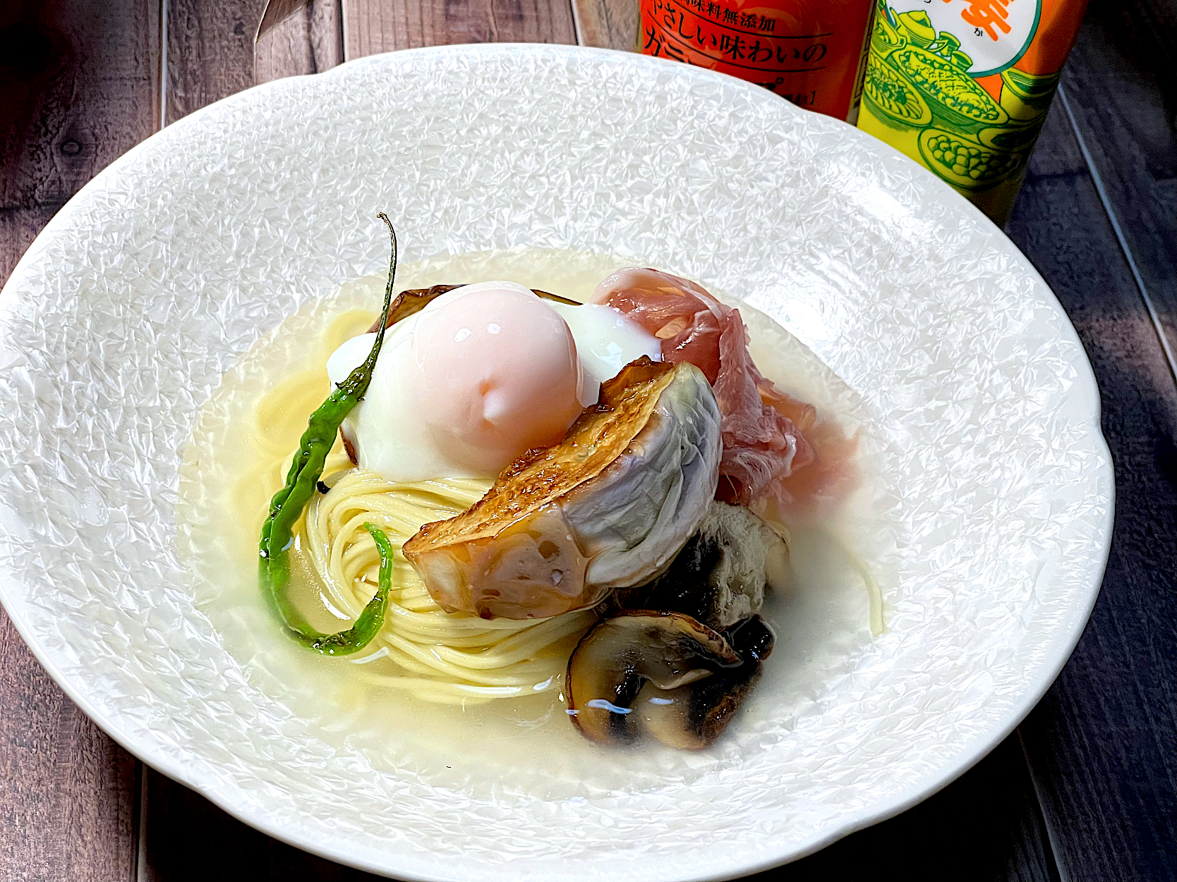 冷やし月見ラーメン