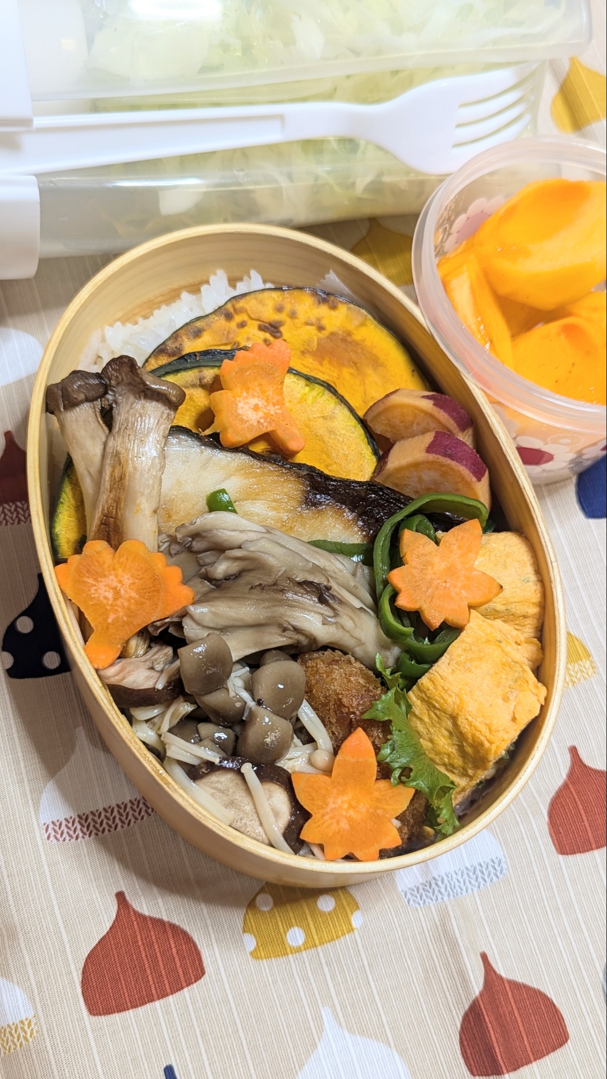 本日のお弁当〜ぶりの塩麹焼き、カリ活弁当