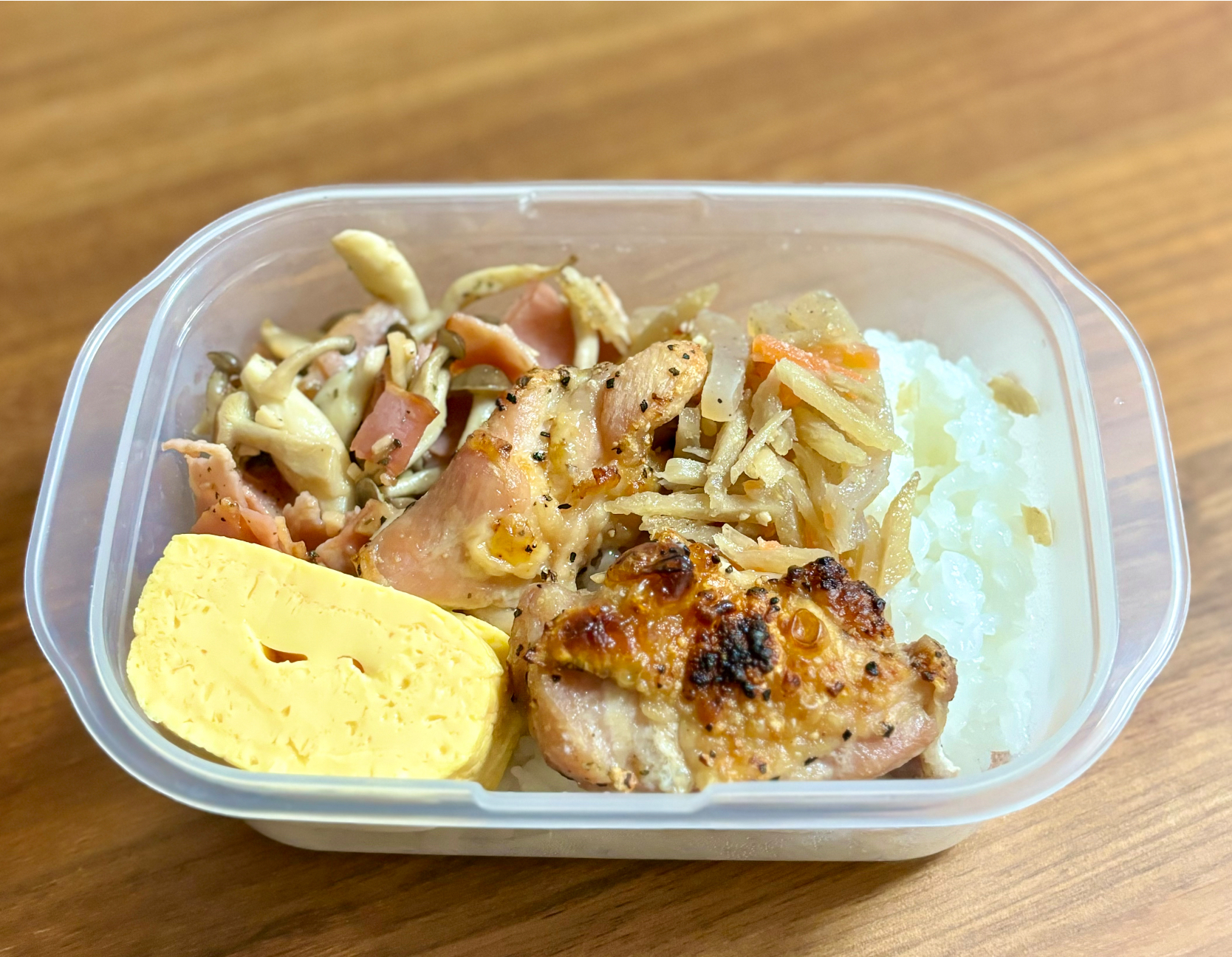 今週のお弁当②茶色いおかず弁当