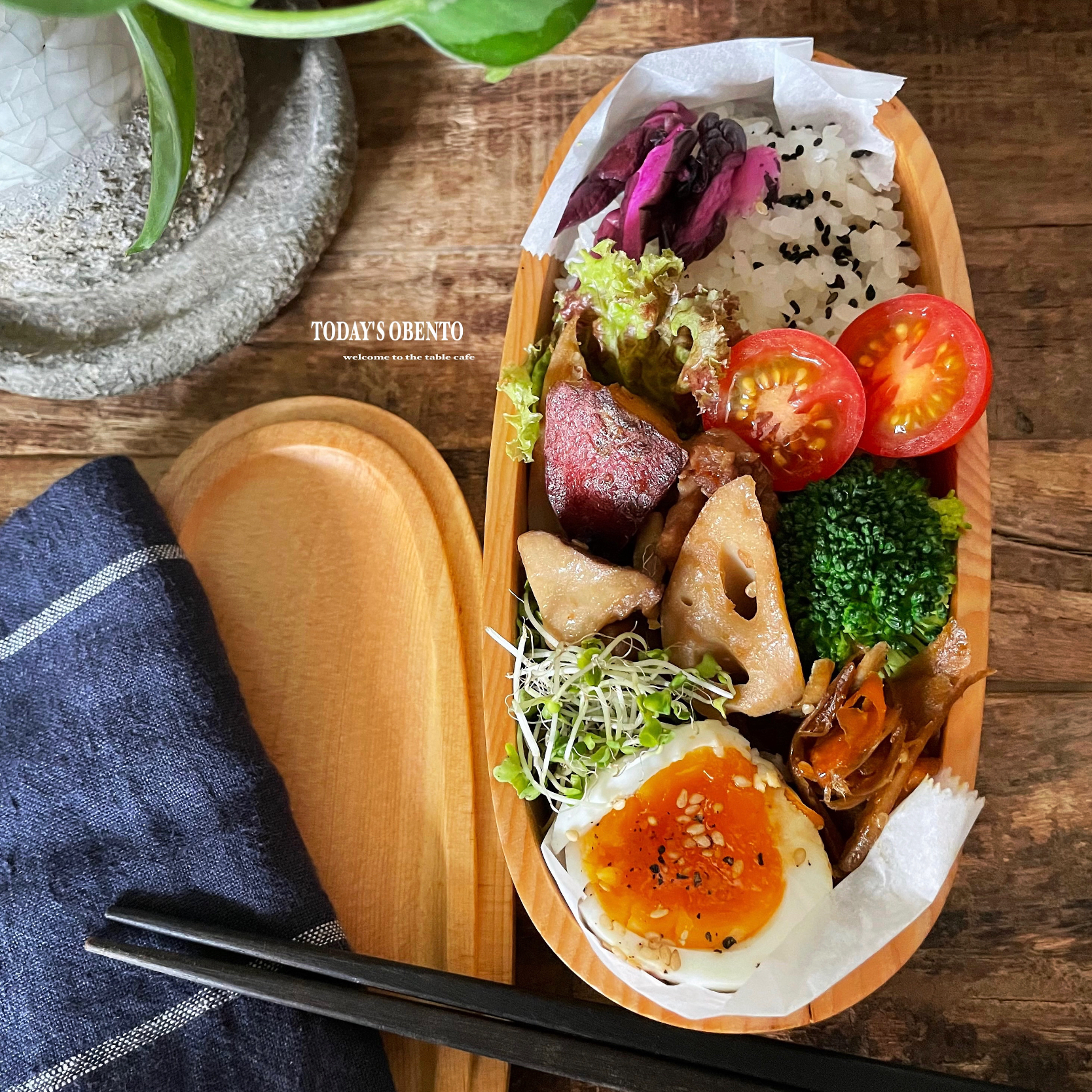 鶏肉と木の子と根菜の甘酢炒め弁当