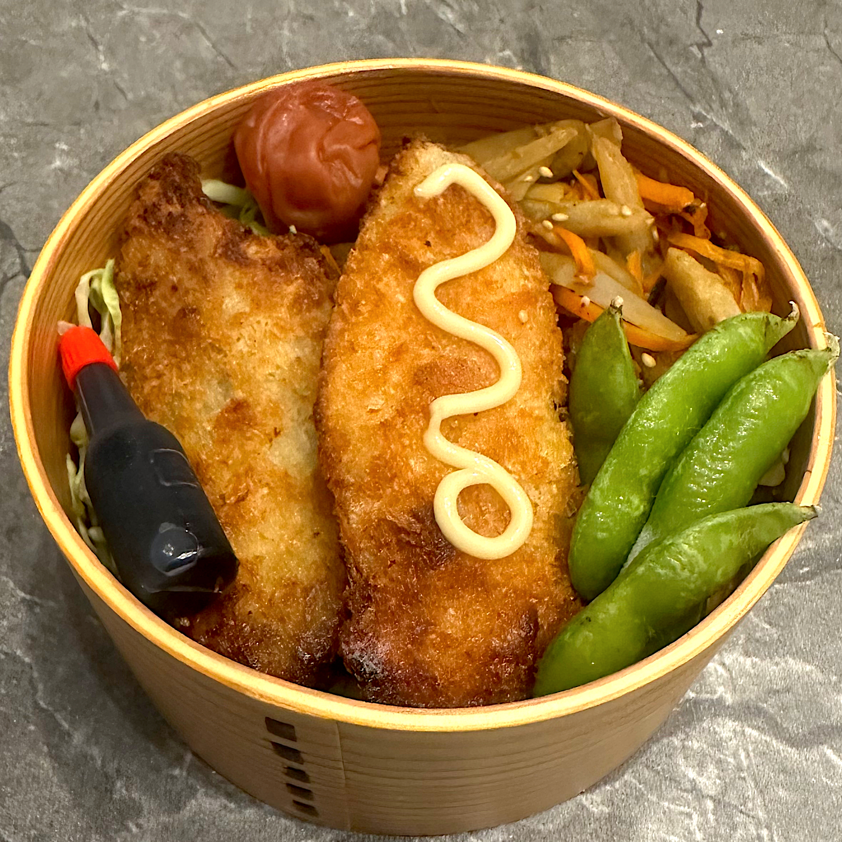 アジフライ弁当